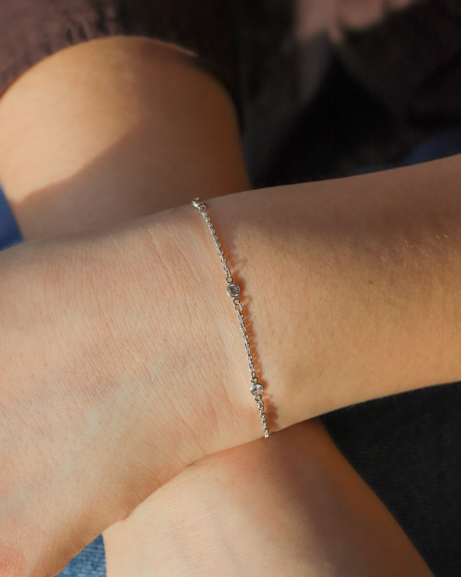 5 CZ Station Bracelet - Image 2