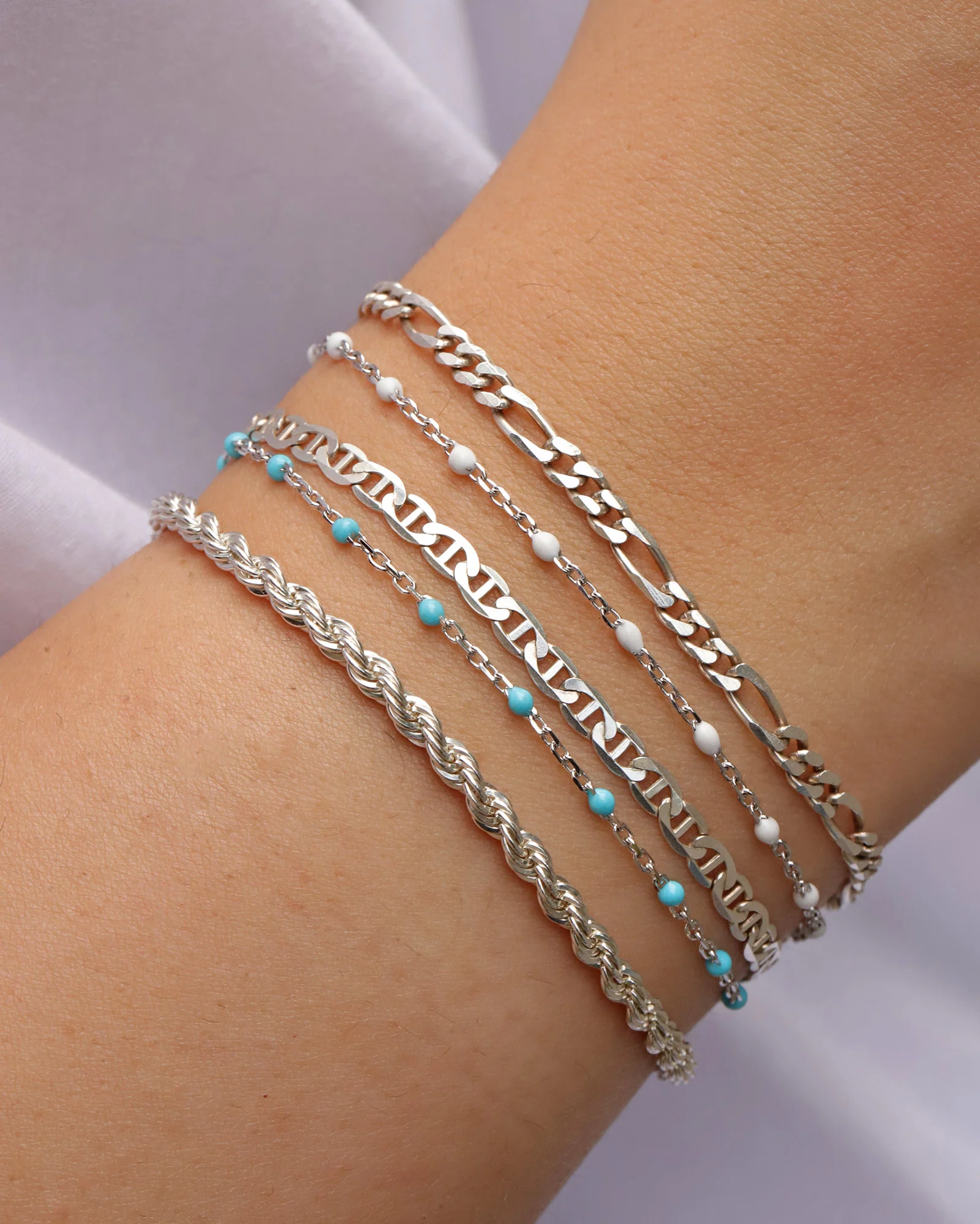 Enamel Beaded Chain Bracelet - Image 3