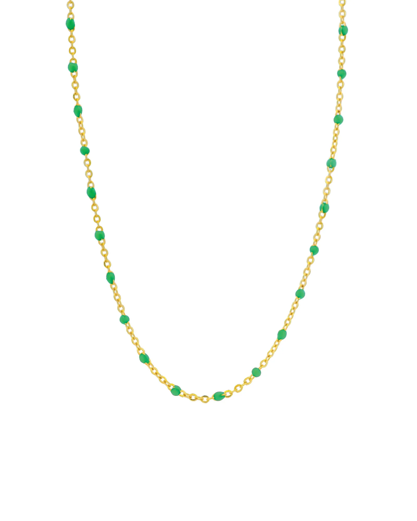 Enamel Beaded Chain Necklace