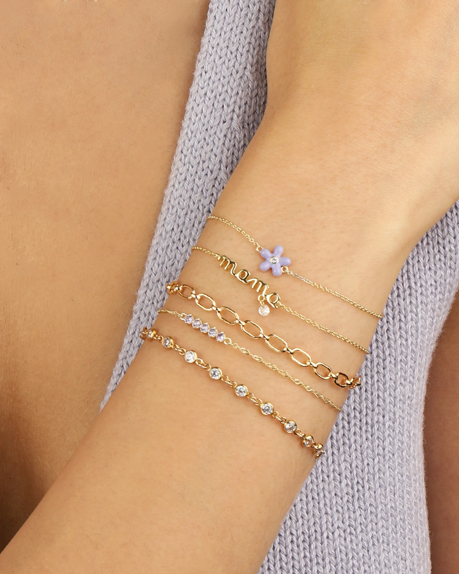 Oval Long Short Chain Bracelet - Image 2