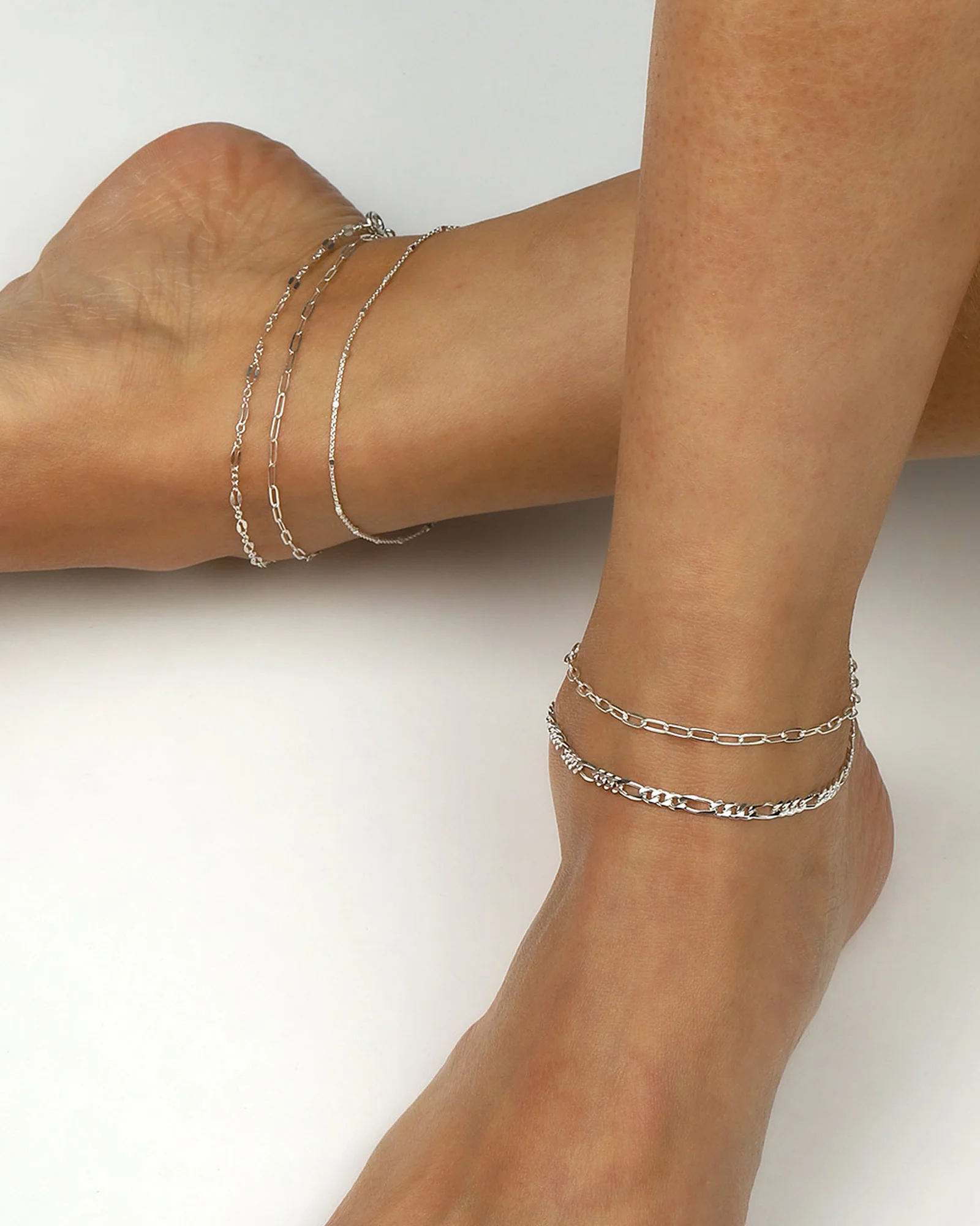 Square Satellite Chain Anklet - Image 2