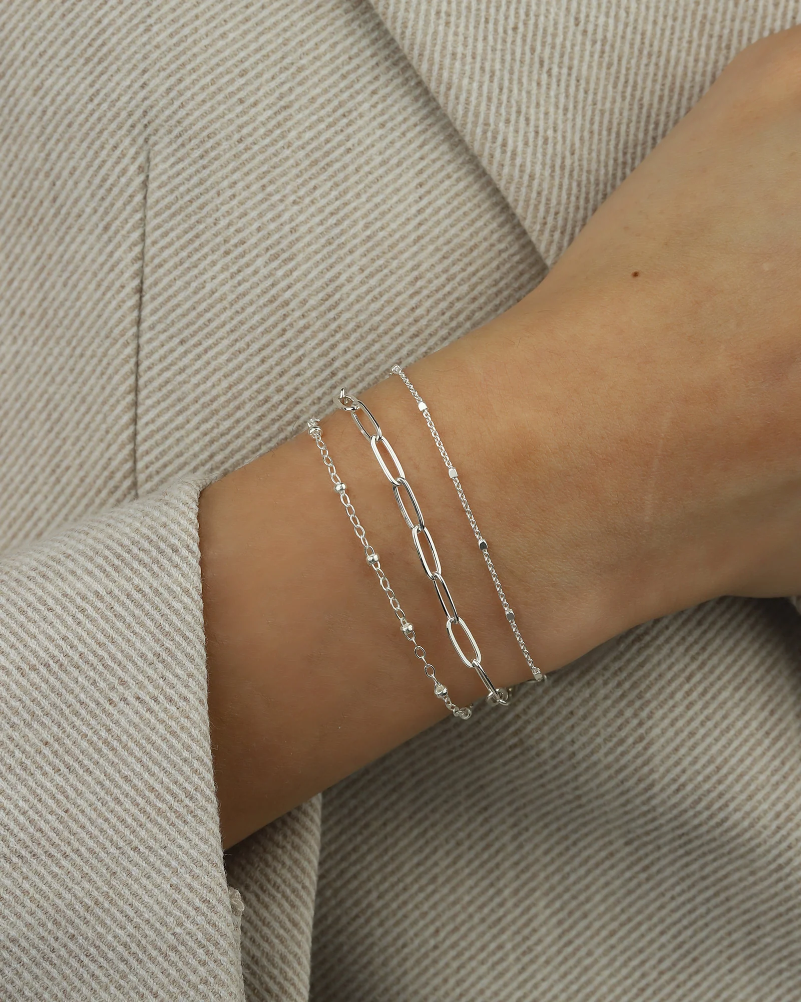 Square Satellite Chain Bracelet - Image 3