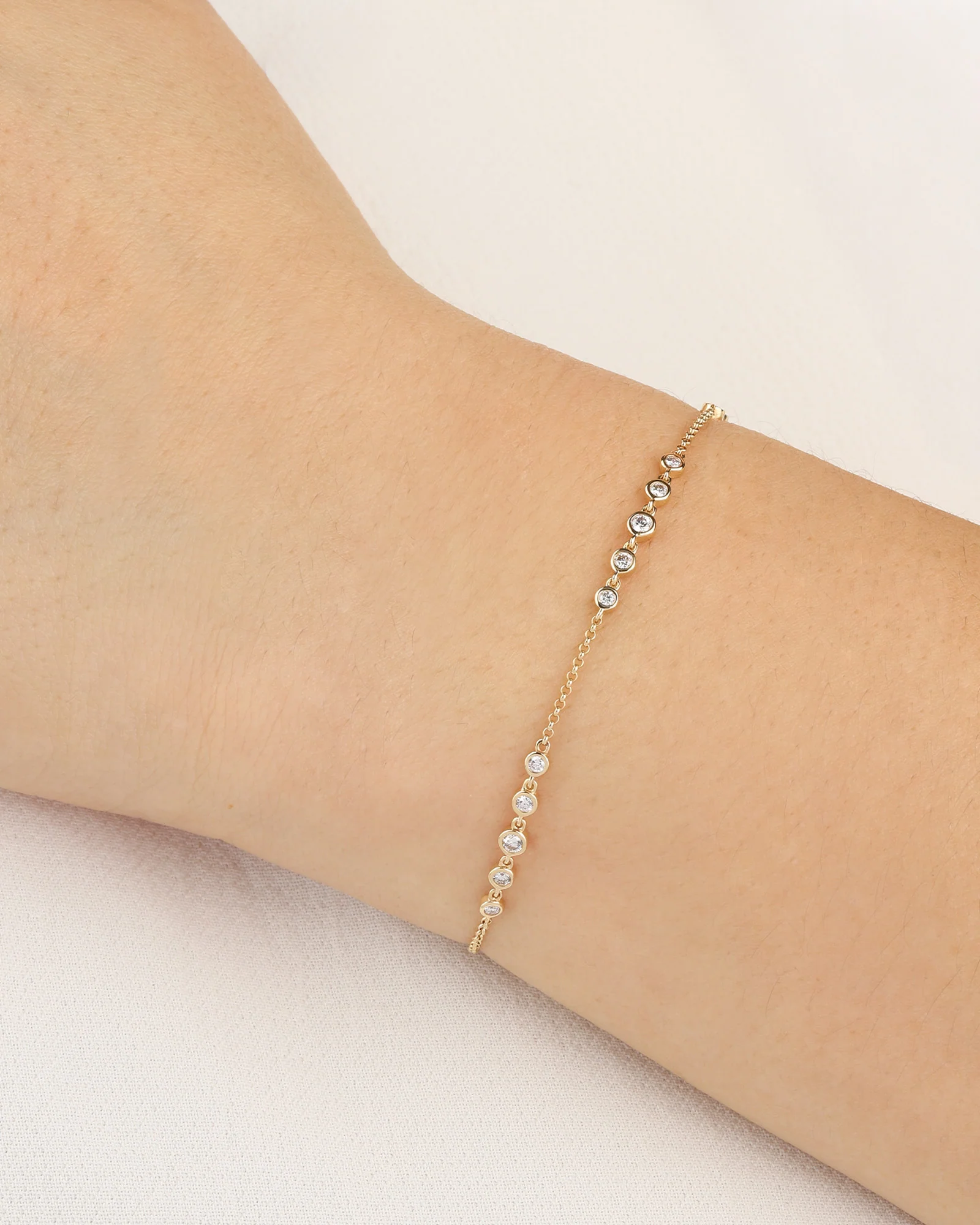 Multi Diamond Bezel Bracelet - Image 2