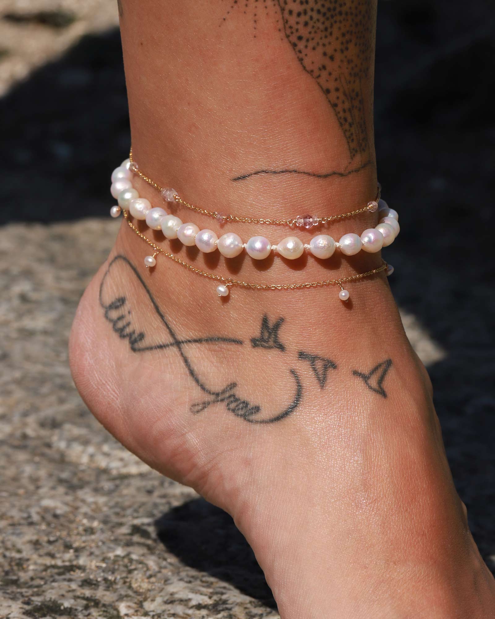 7 Drop Pearl Anklet - Image 2