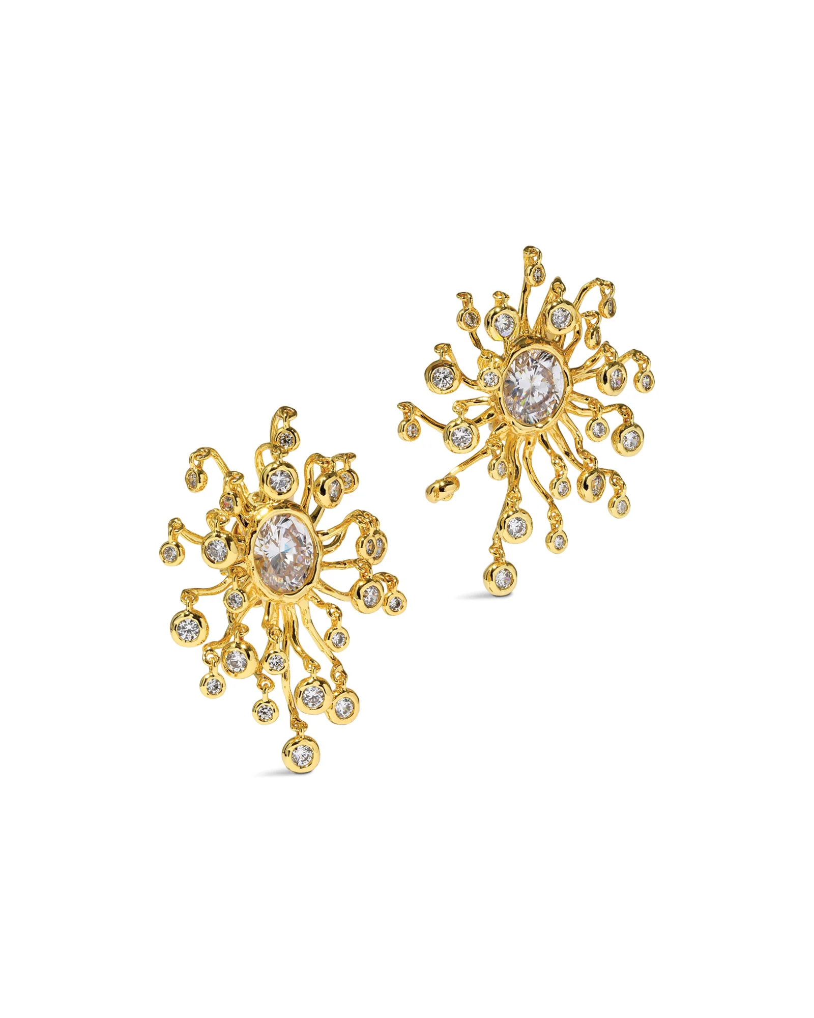 Asterales Modernist Clip Earrings