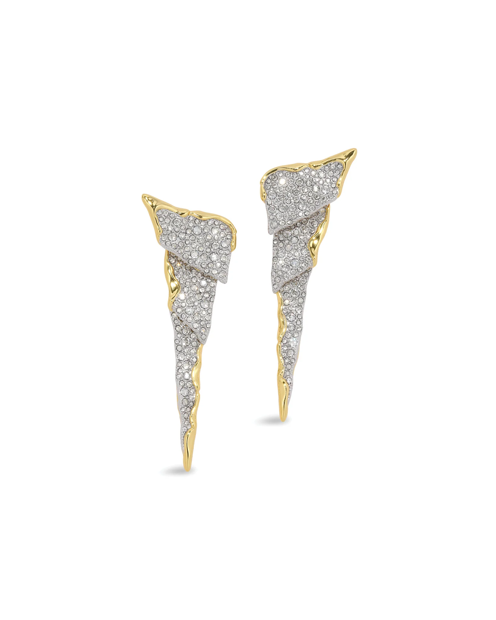 Solanales Crystal Cascade Post Earrings