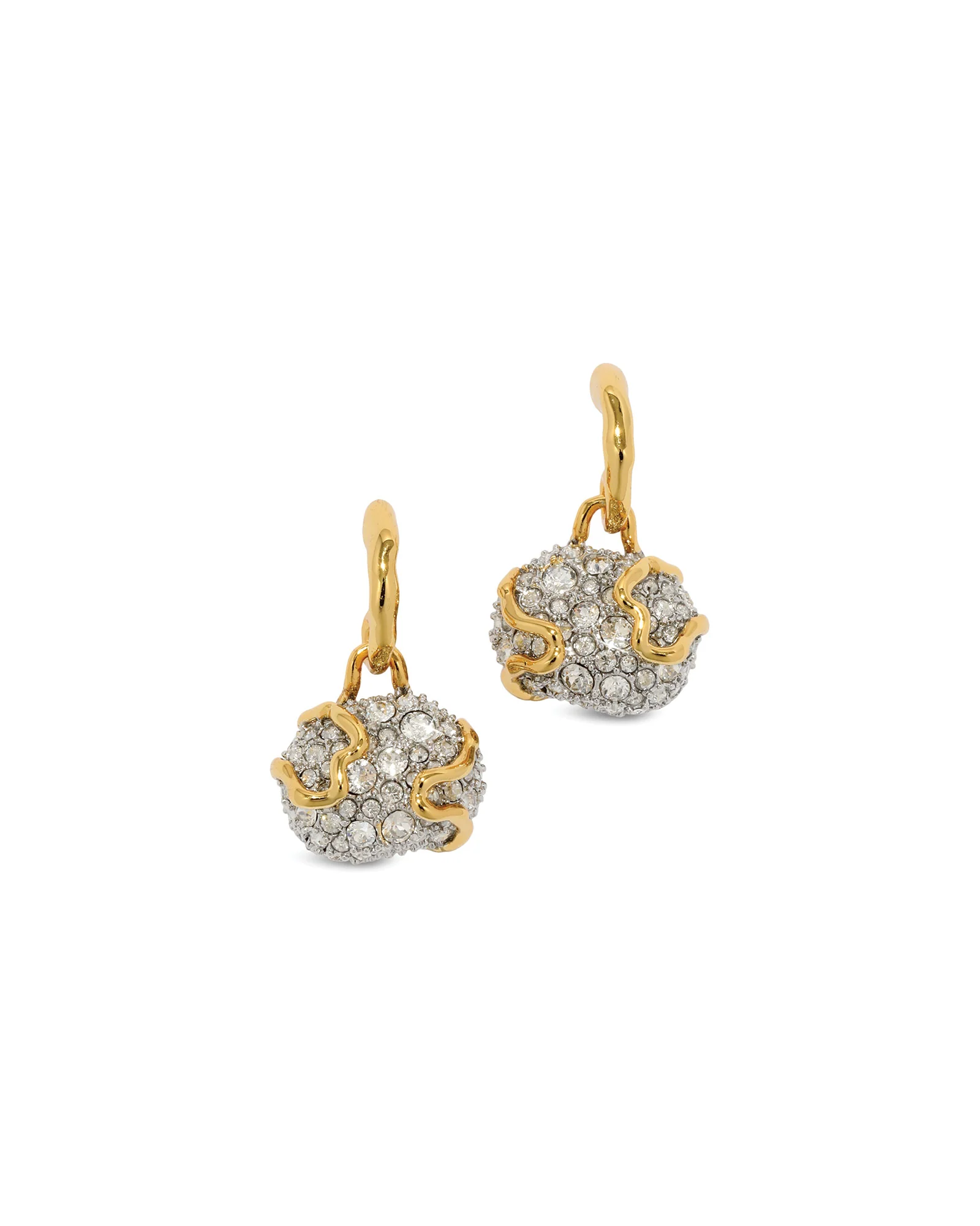 Solanales Crystal Petite Pebble Hoop Earrings