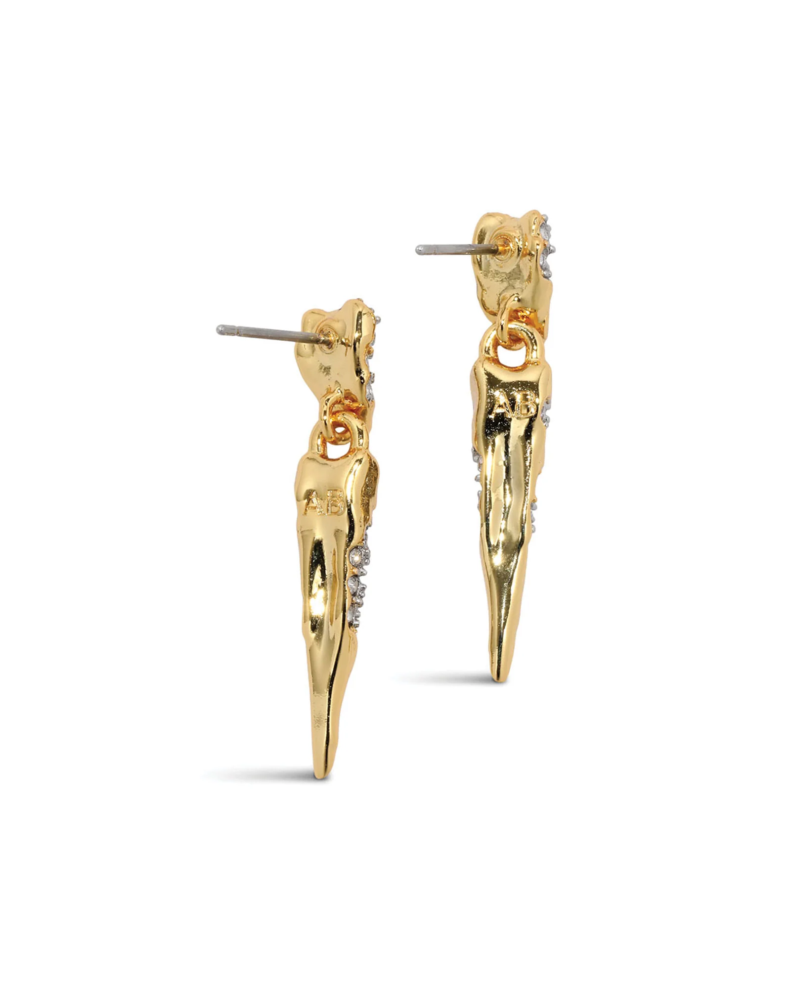 Solanales Crystal Spear Drop Earrings - Image 3
