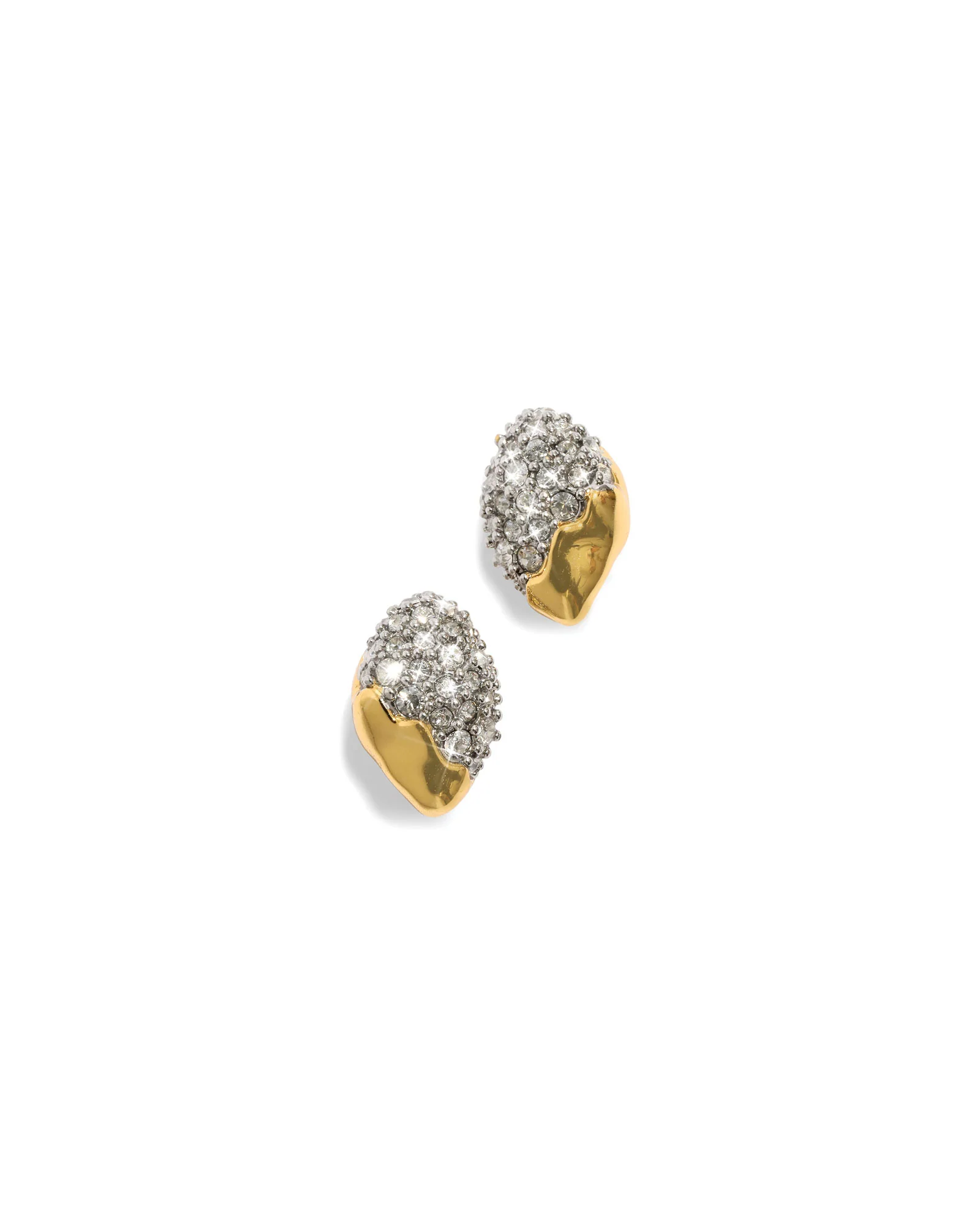 Solanales Crystal Tiny Pebble Stud Earrings