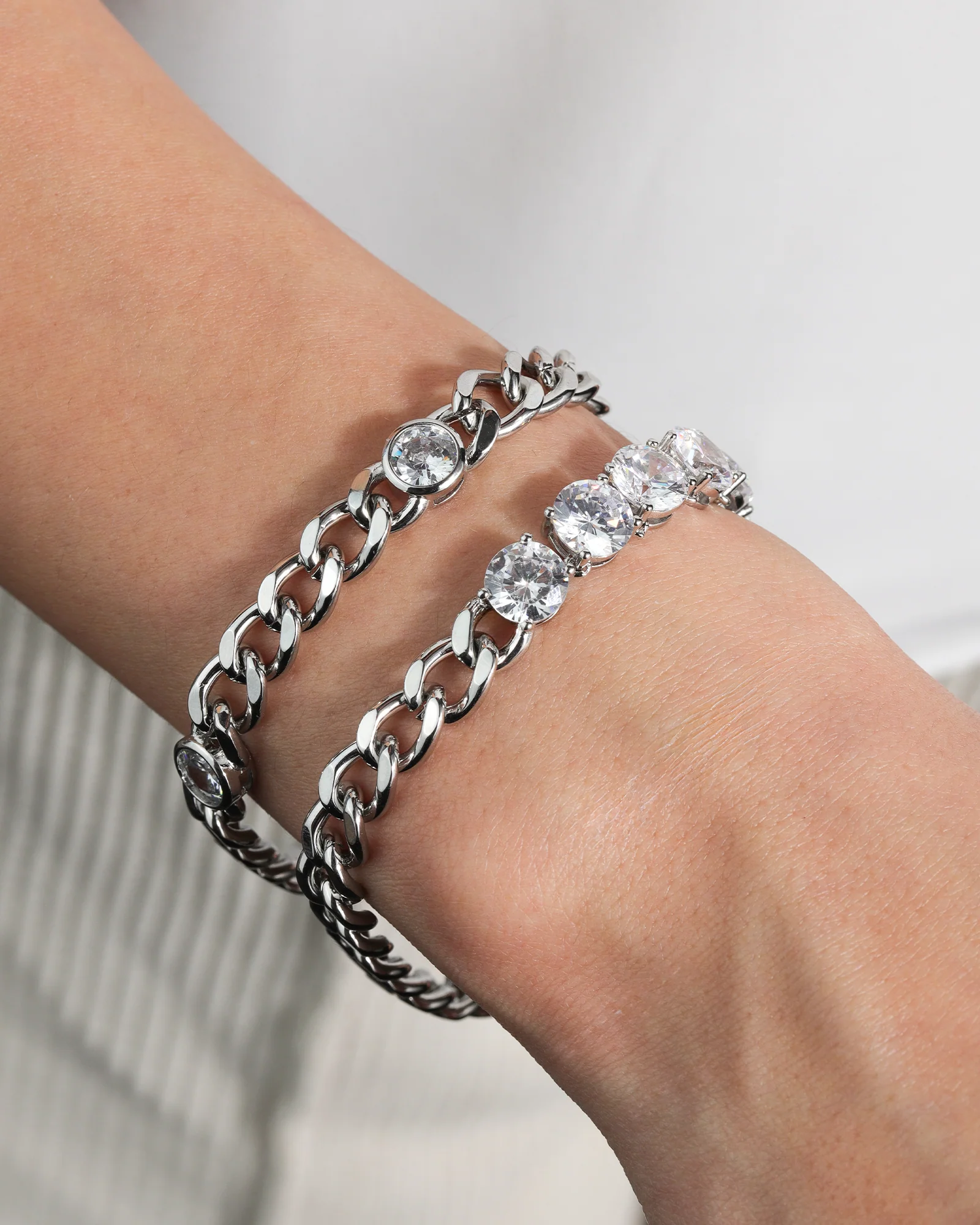Cuban Link 7 CZ Bracelet - Image 2