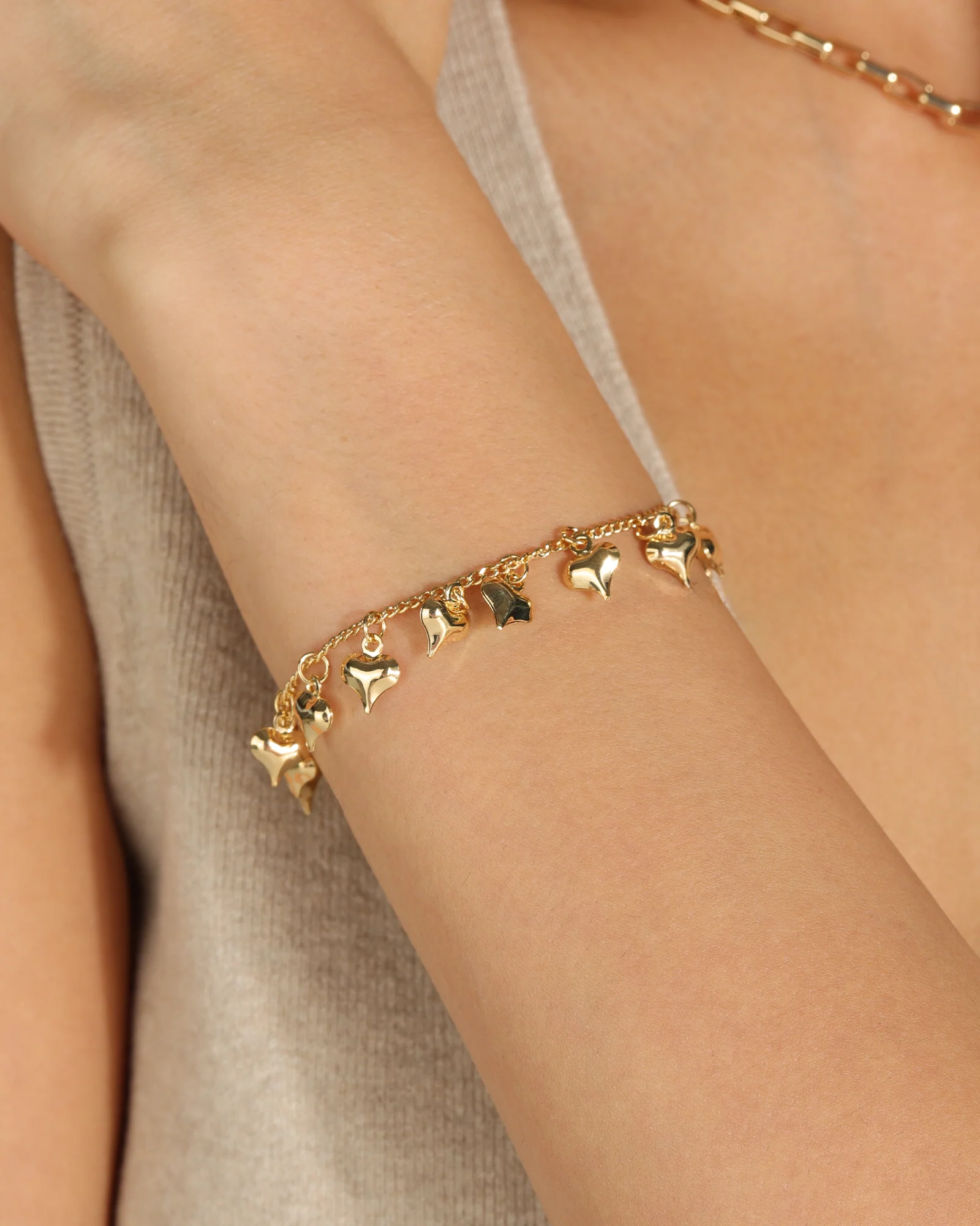 Heart Multi Charm Bracelet - Image 2