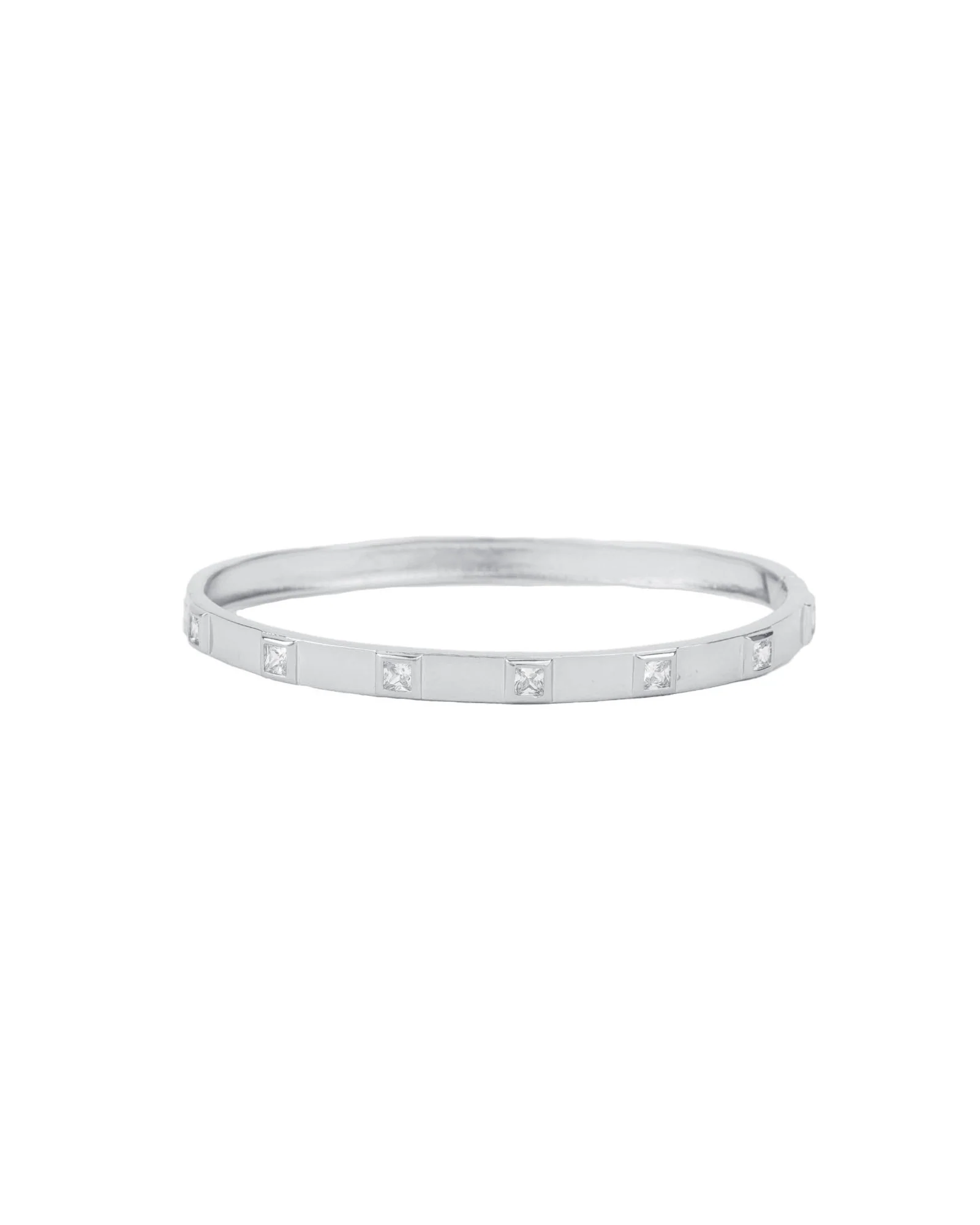 Square CZ Hinge Bangle