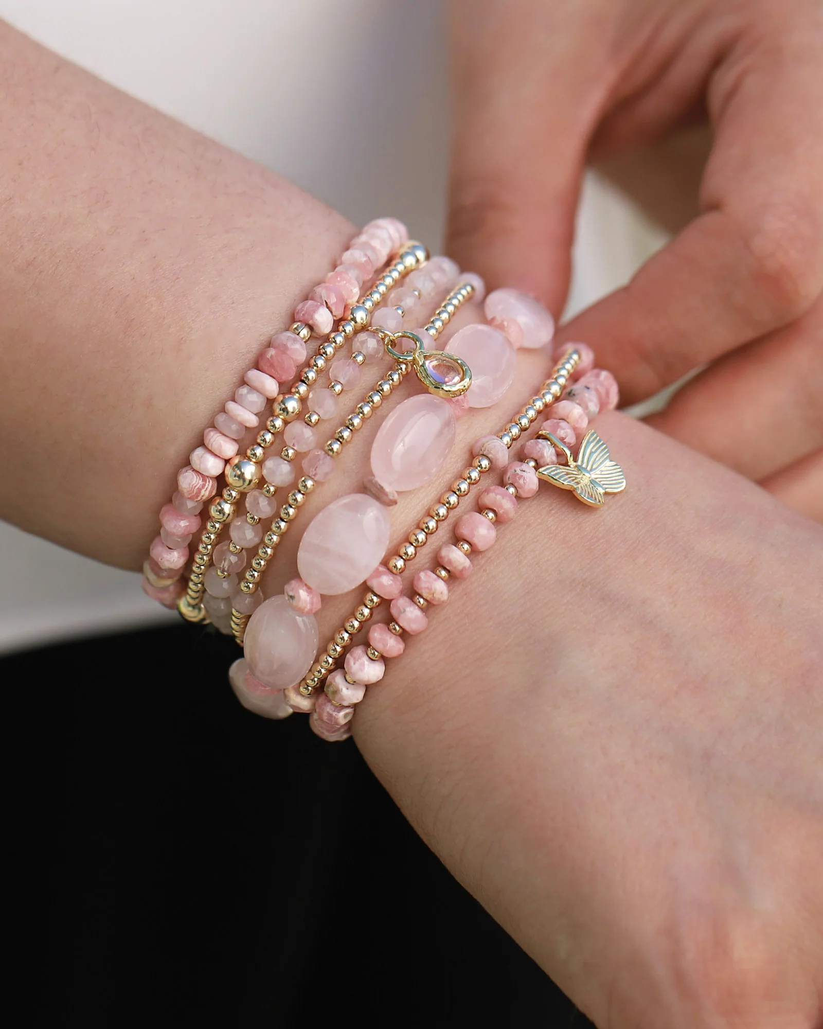 Beaded 7 Stone Bracelet | 2.5mm - Image 2