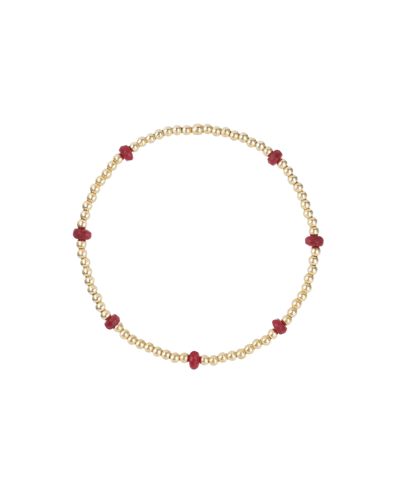 Beaded 7 Stone Bracelet | 2.5mm
