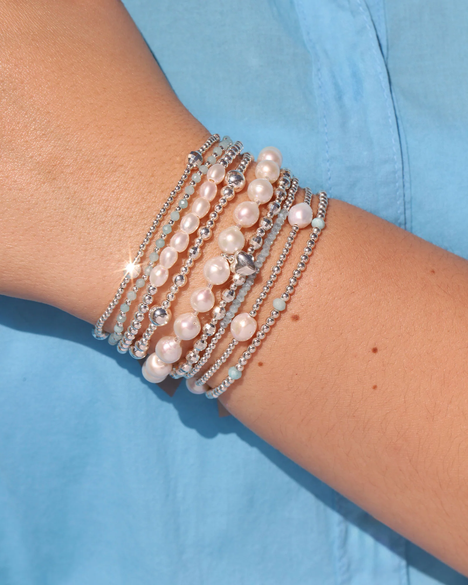 Beaded Oval Pearl Bracelet | 3mm - Image 2