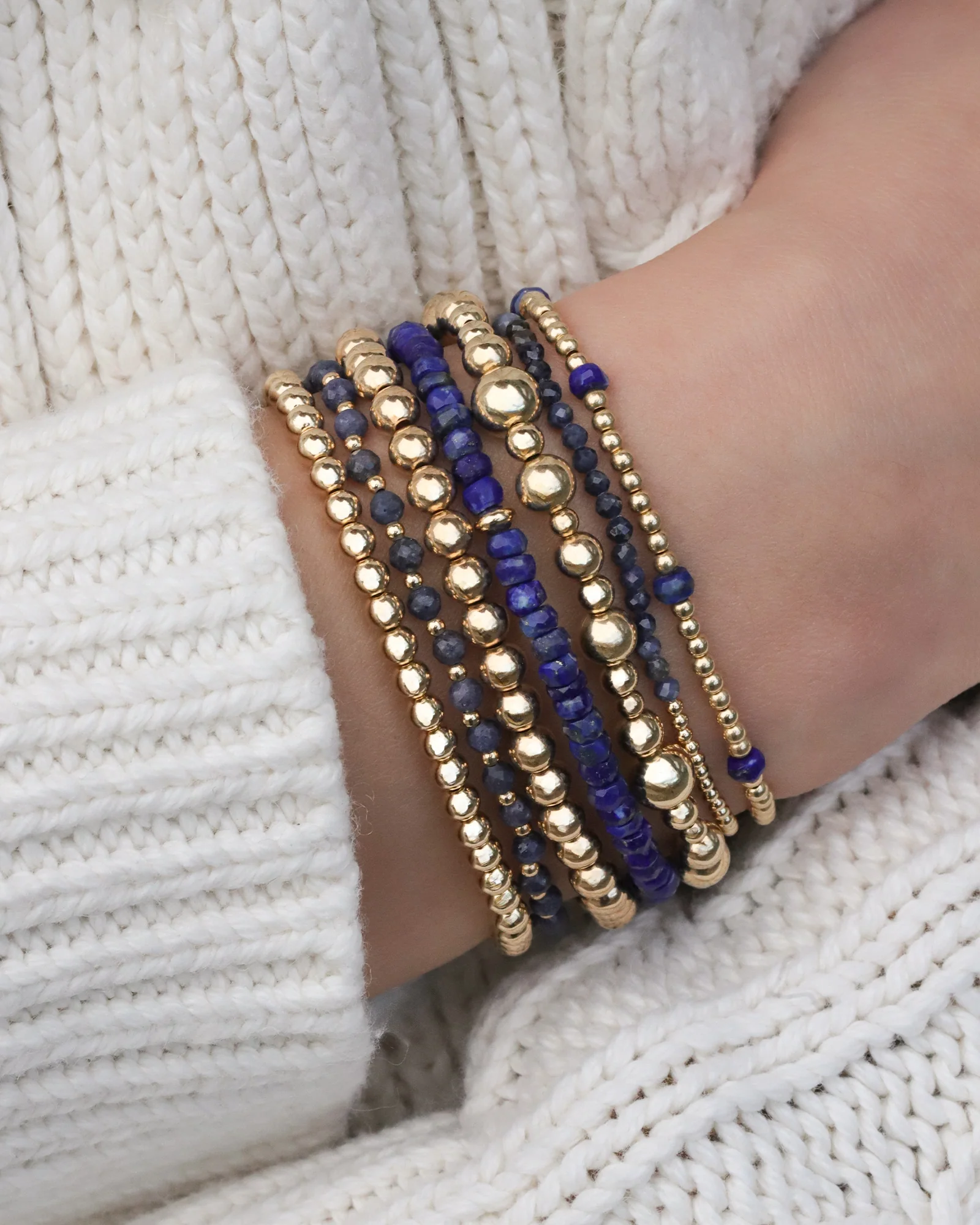 Mixed Beaded Stone Bracelet | 3mm - Image 2
