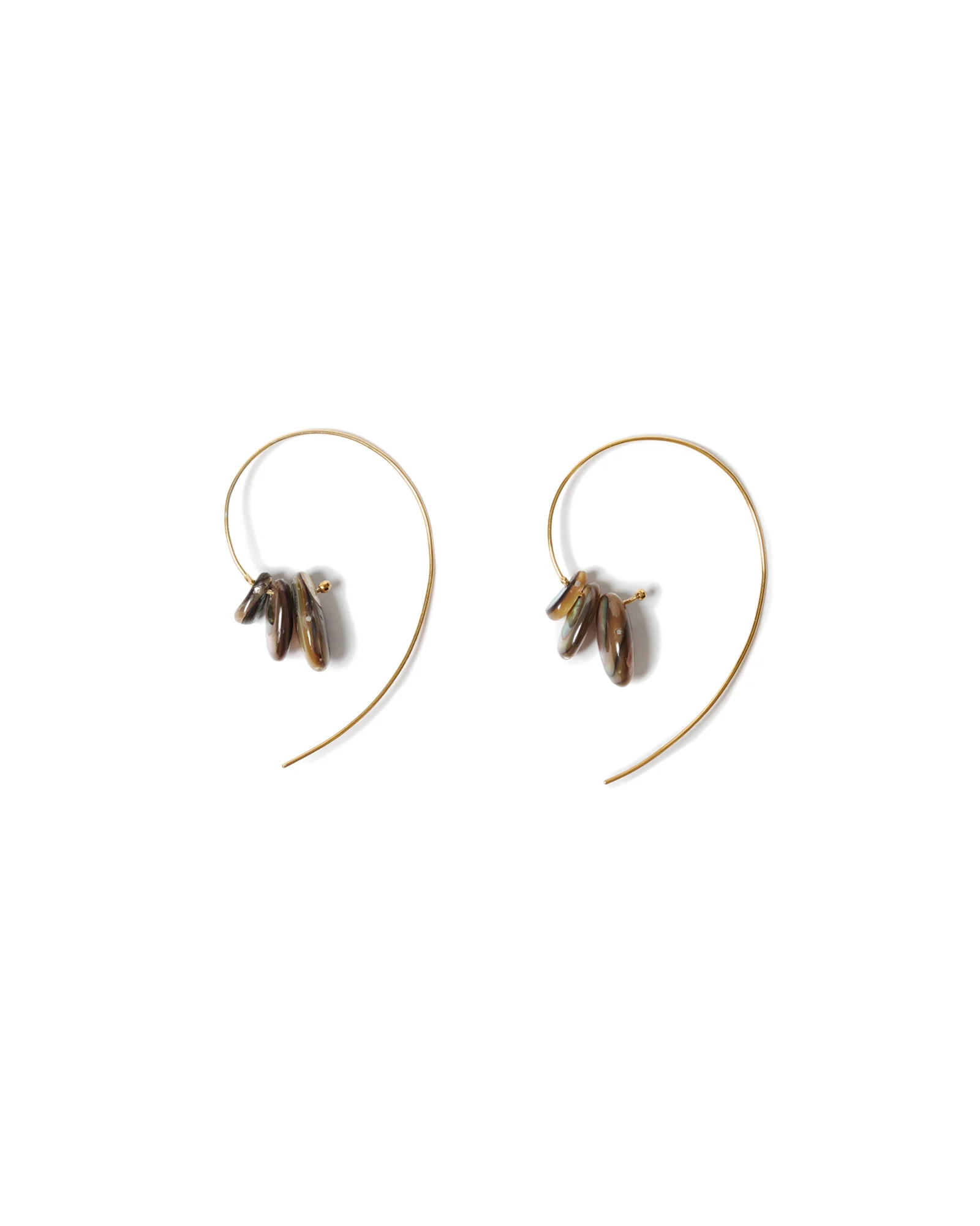 Abalone Wire Thread Earrings