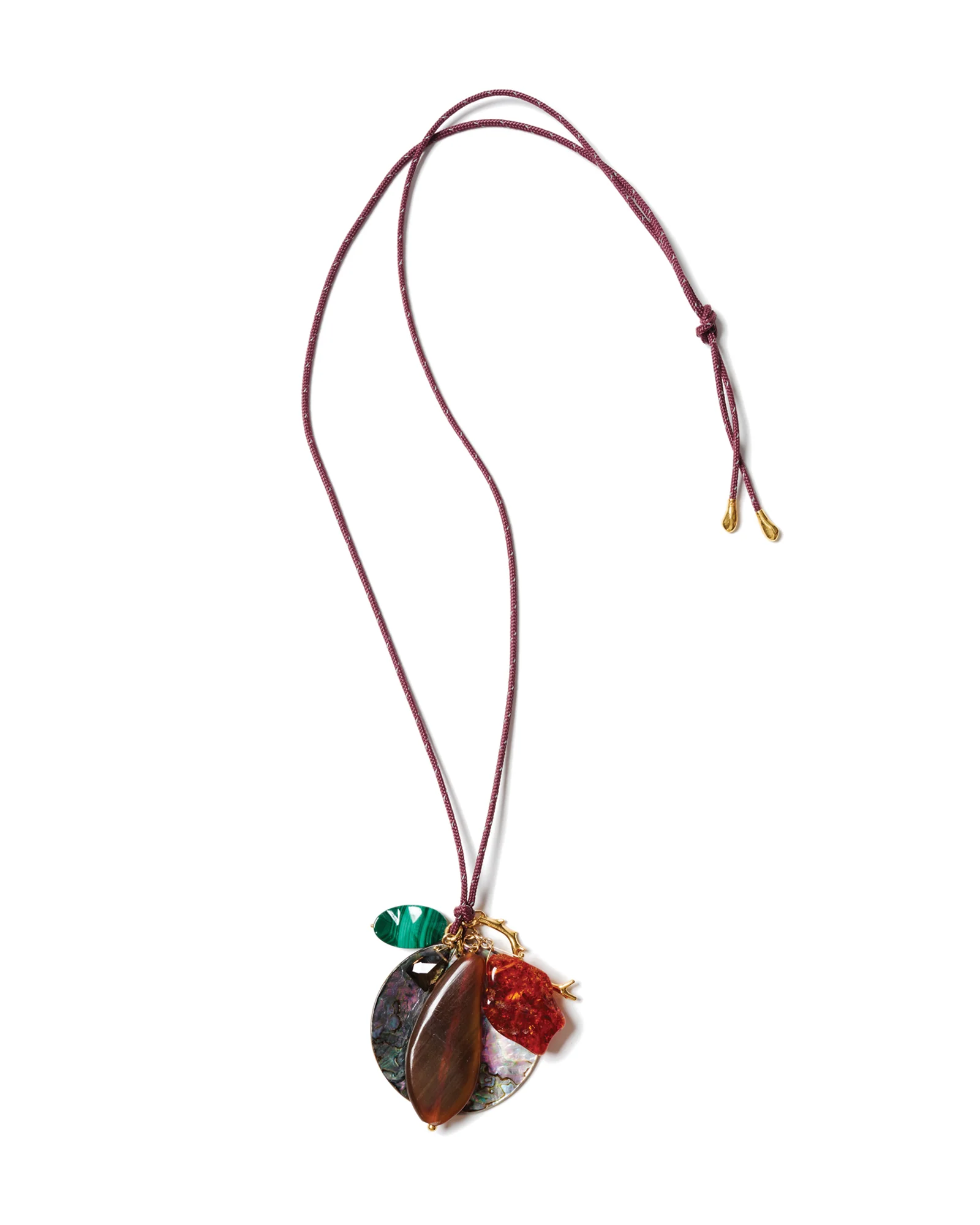 Paracord Mix Stone Charm Necklace - Image 3