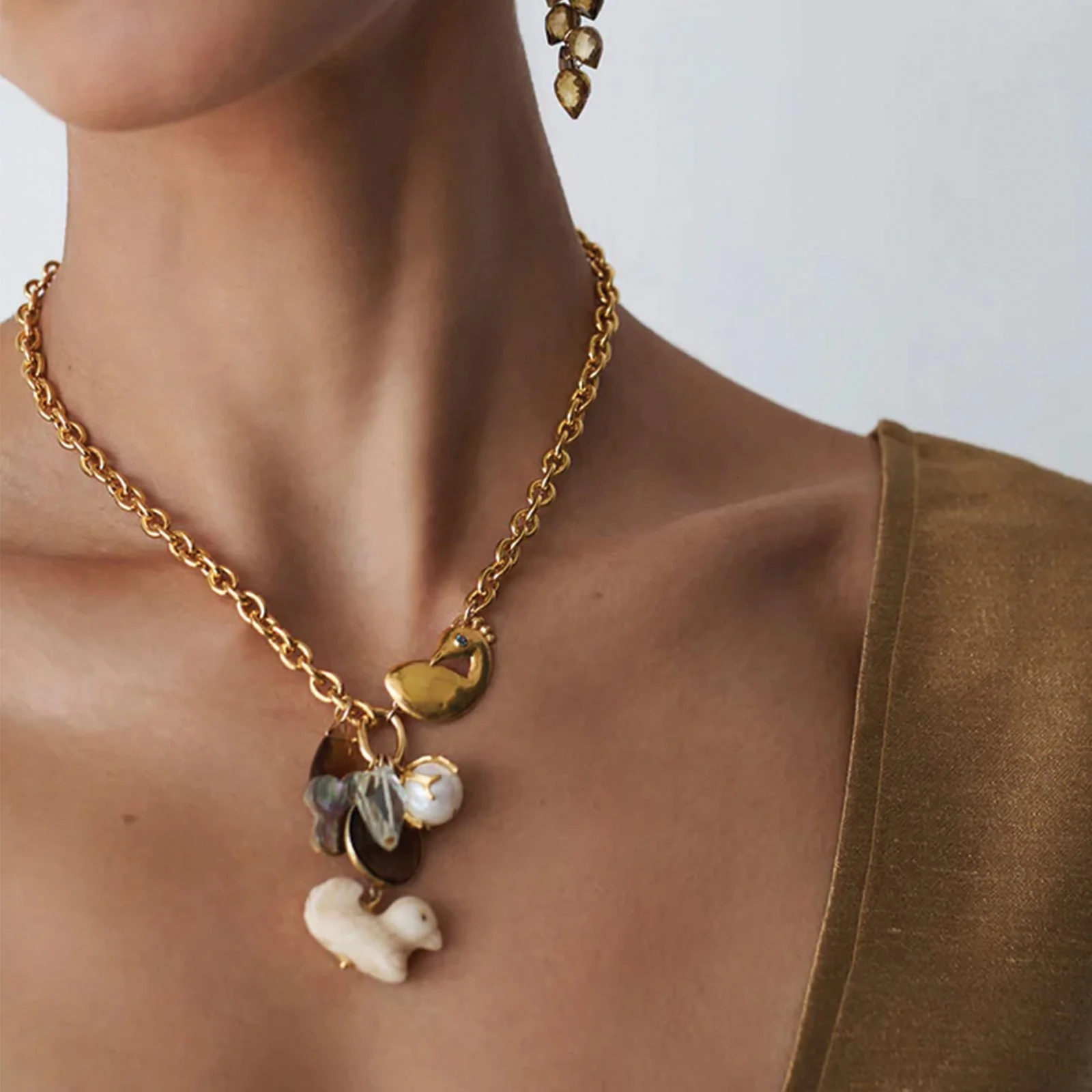 Peacock Charm Necklace - Image 2