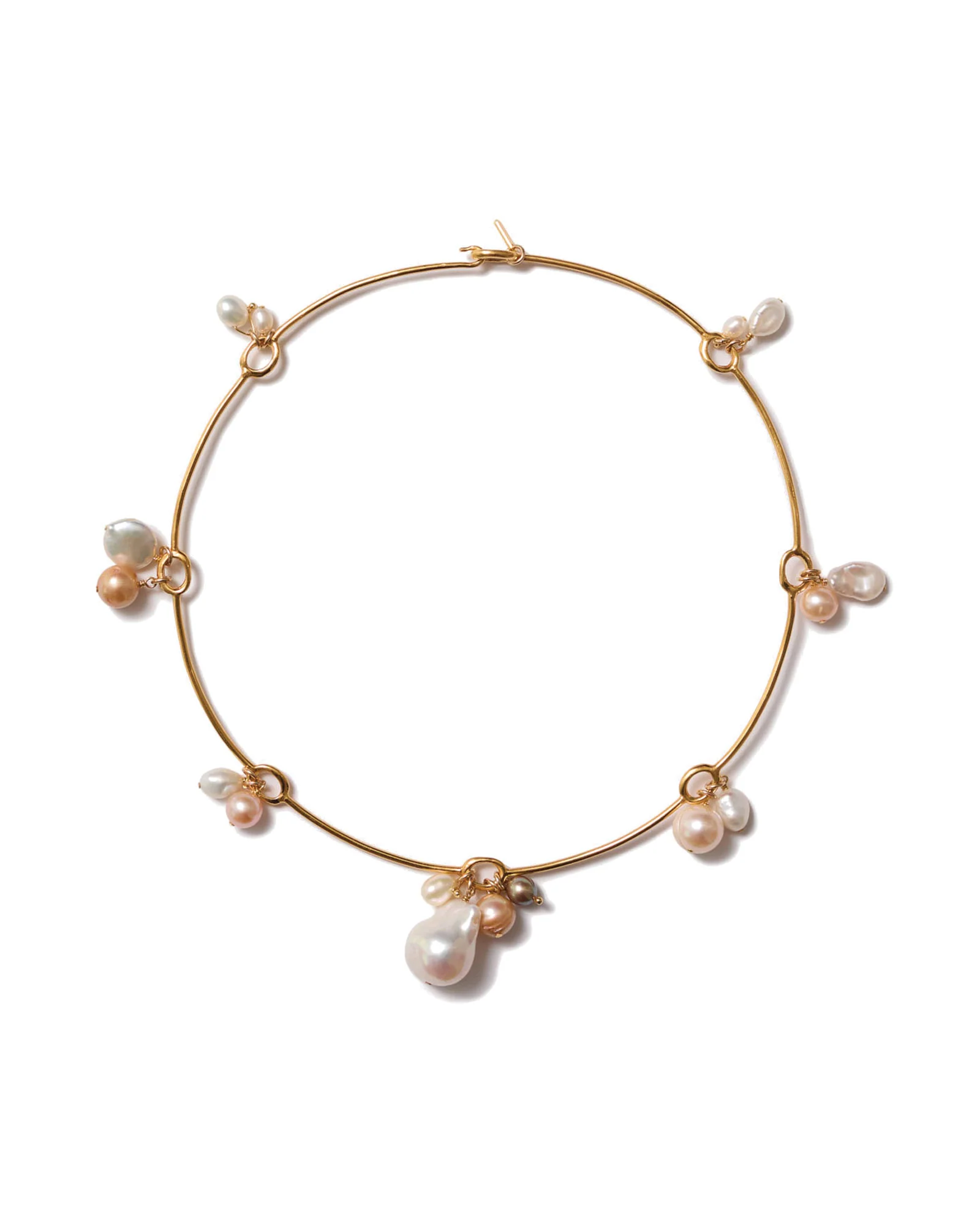 Crown Pearl Collar Necklace