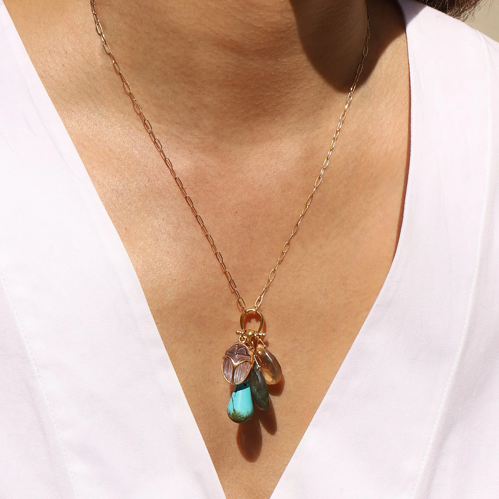 Scarab Charm Necklace - Image 2