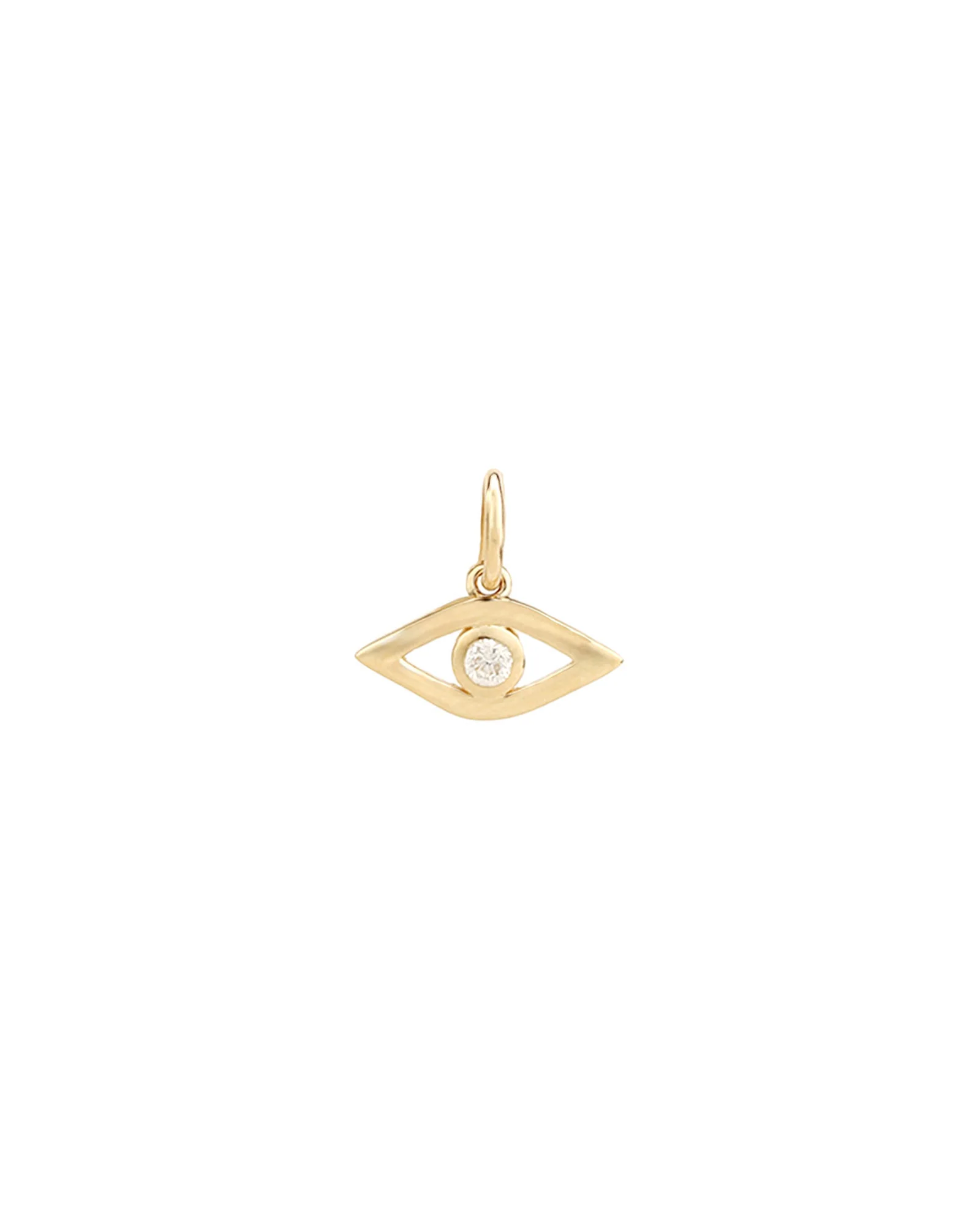 Solitaire Evil Eye Charm