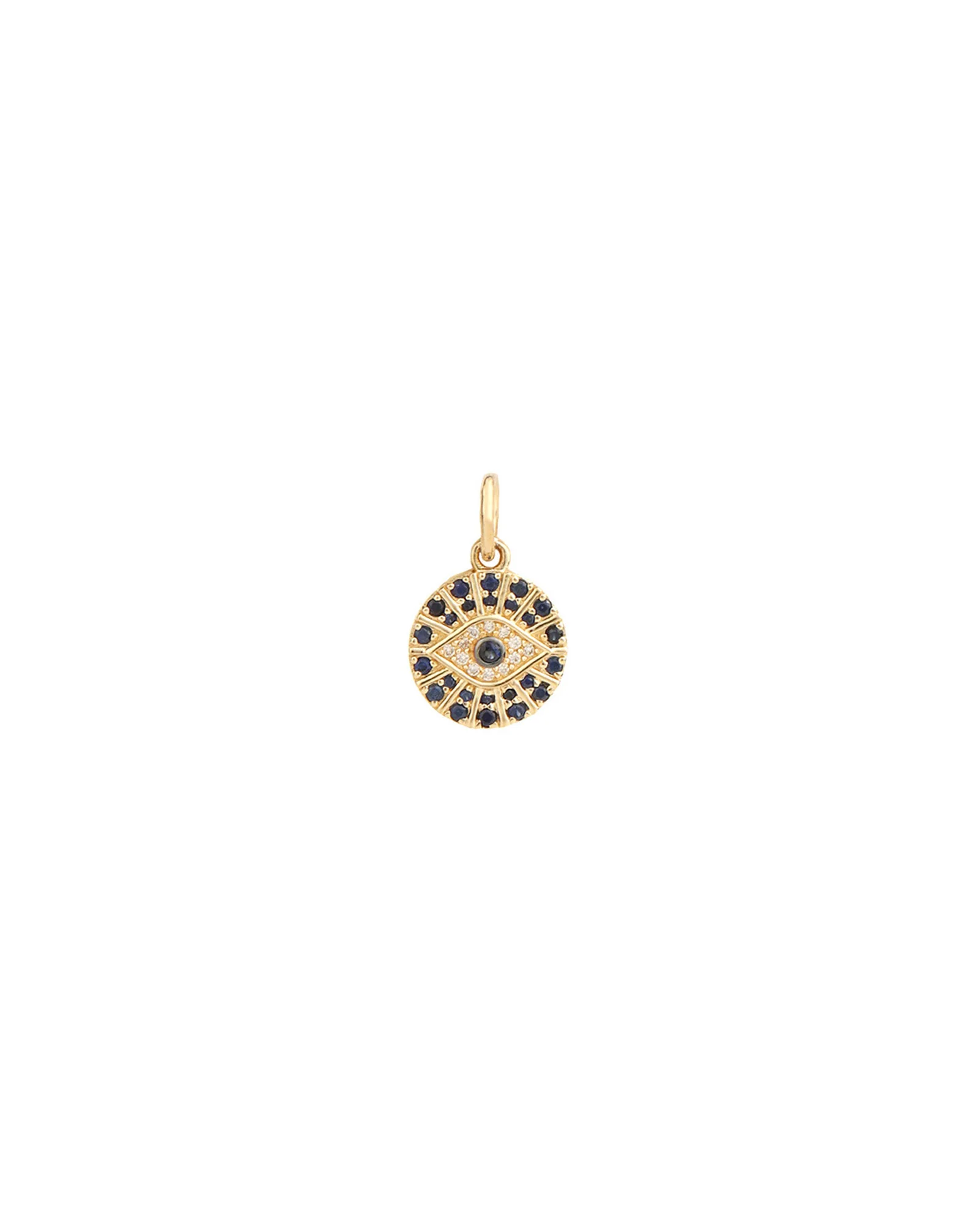 Diamond & Sapphire Evil Eye Charm