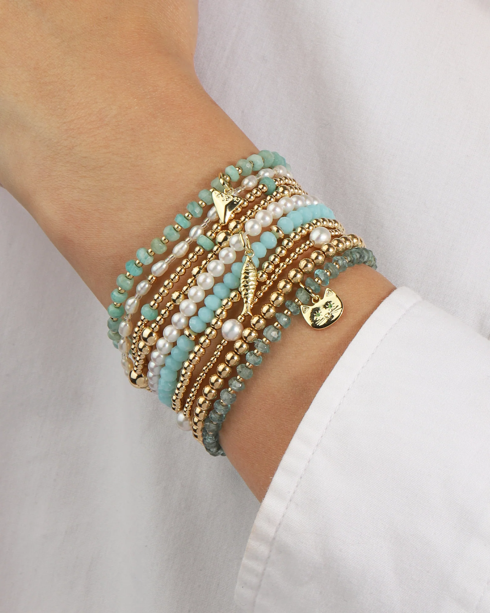 Crystal 5 Saucer Bracelet | 4mm - Image 2