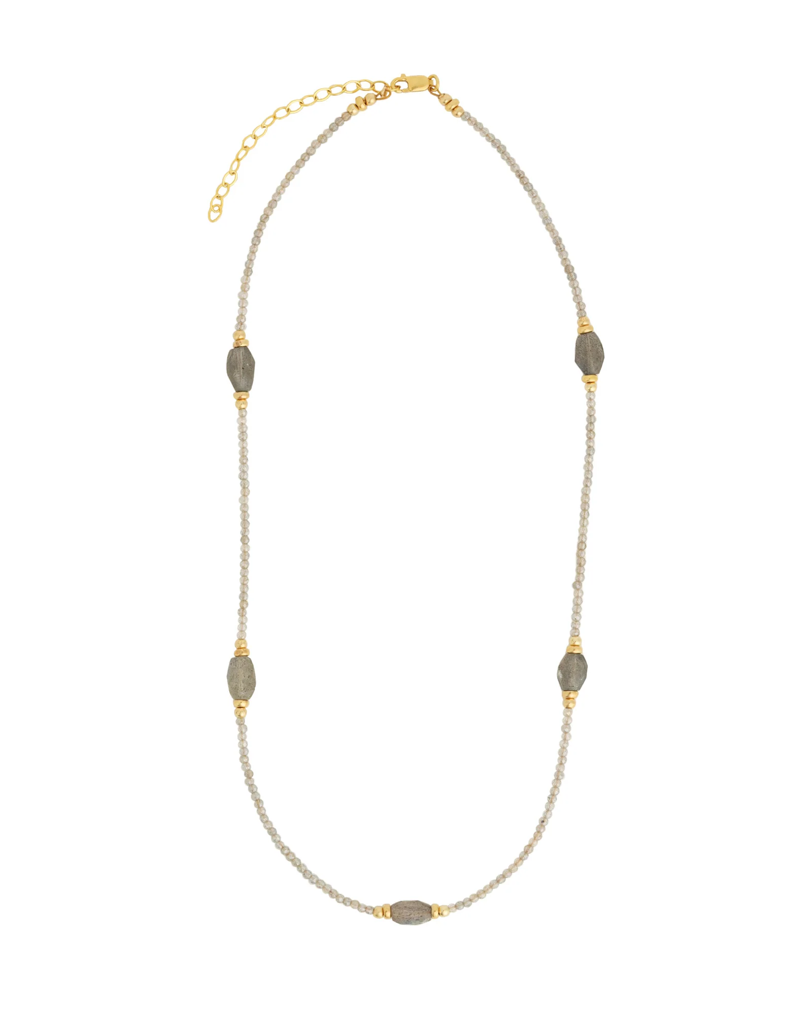 Beaded Labradorite Station Necklace - Image 3