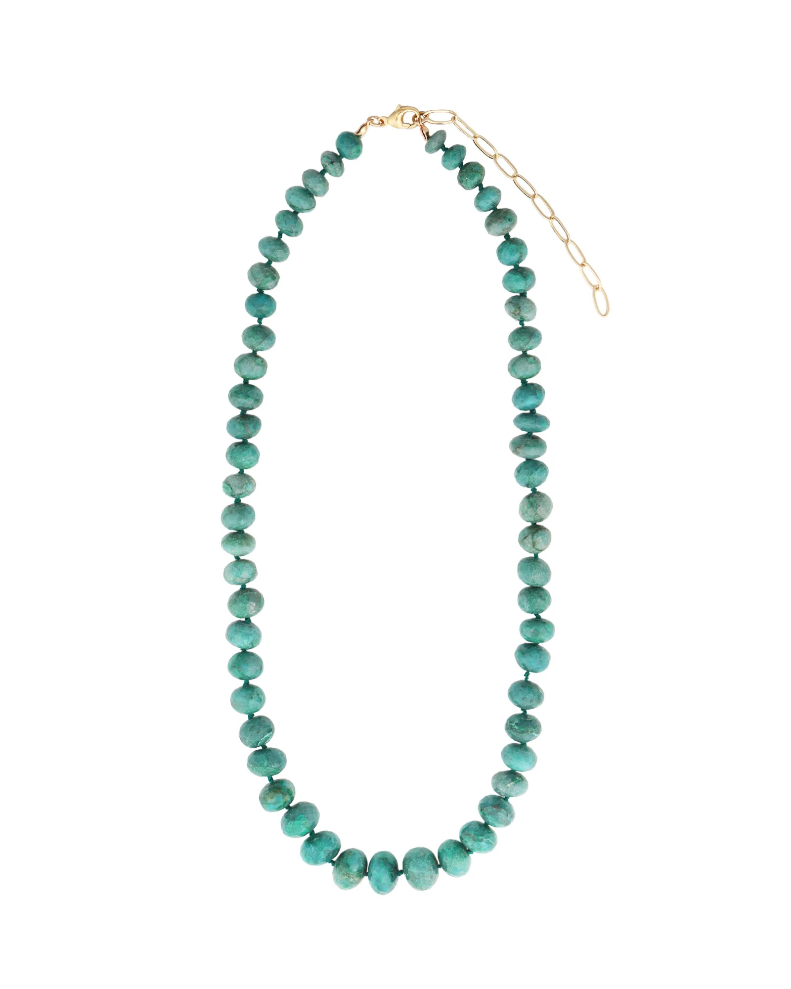 Graduated Chrysocolla Beaded Necklace - Image 3