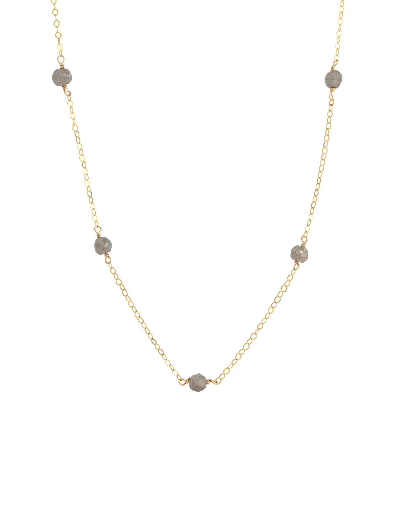Labradorite Station Necklace