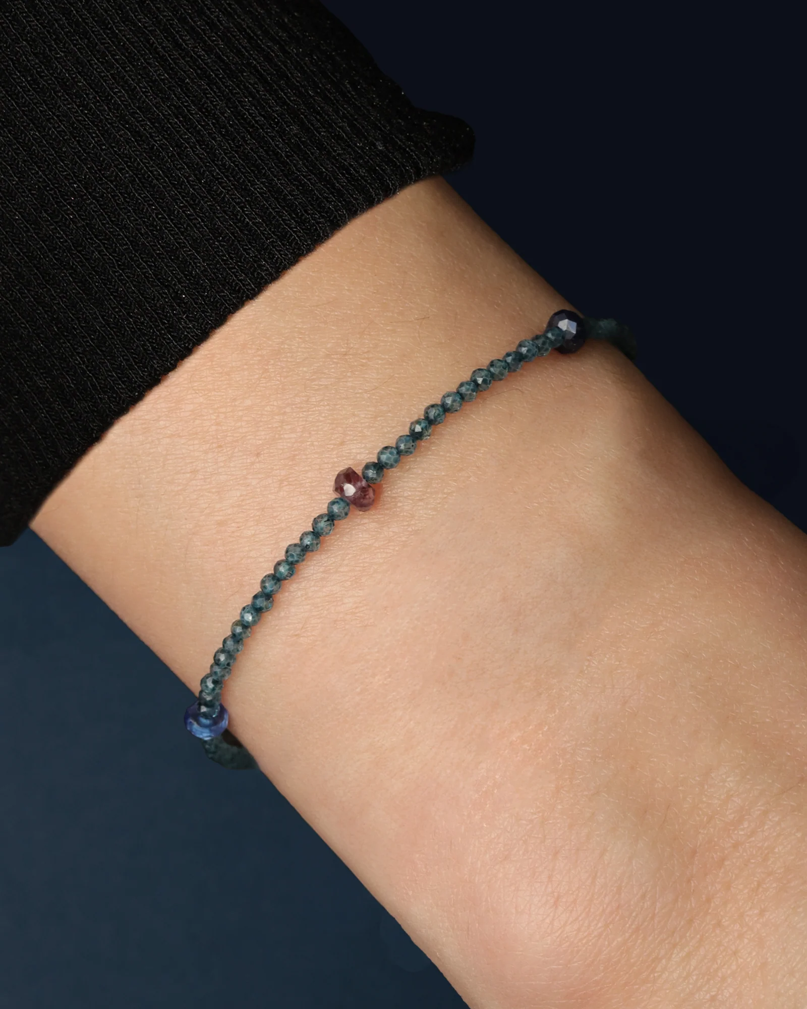 Blue Mixed Stone Bracelet | 2-6mm - Image 2