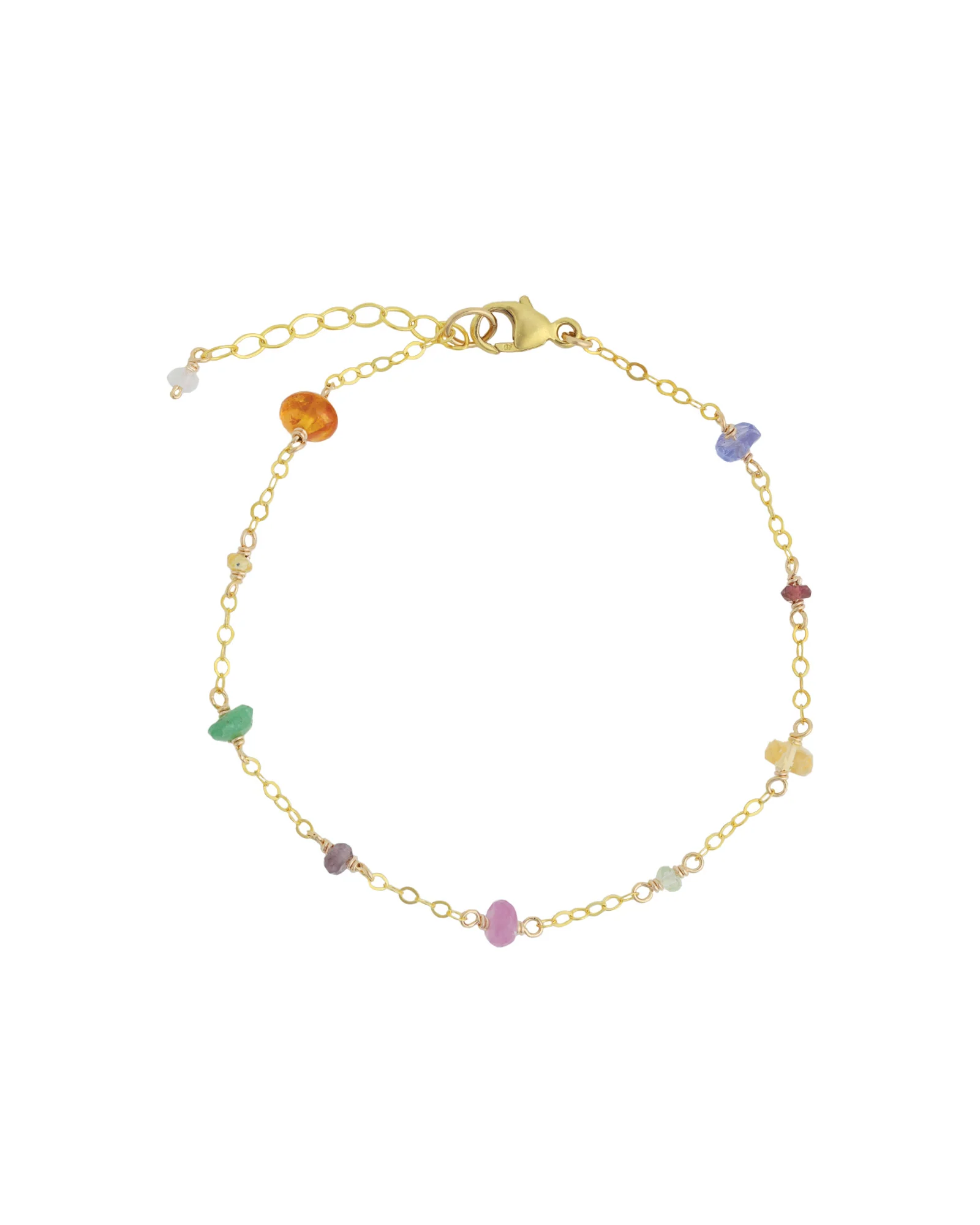 Mixed Stone Station Bracelet