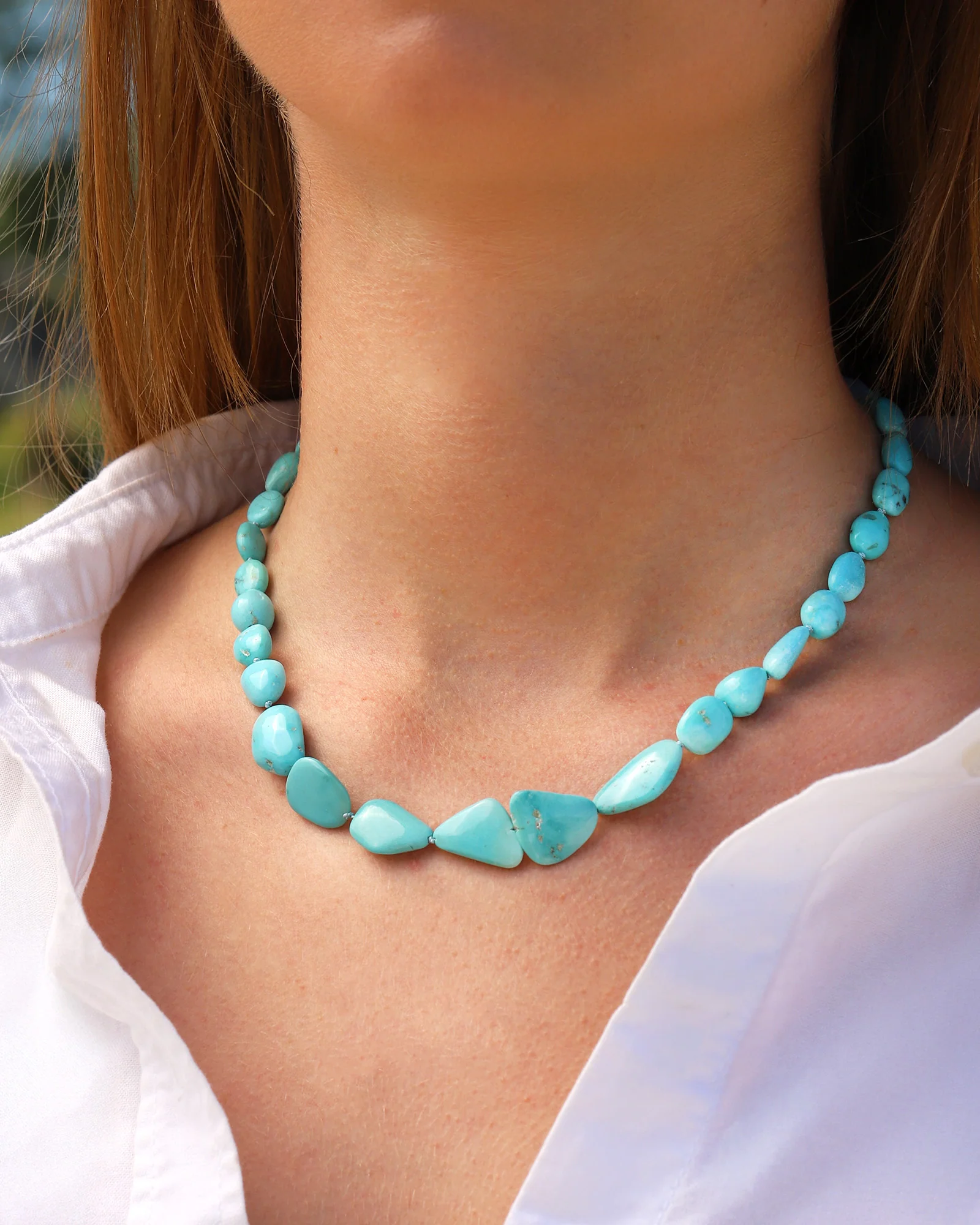Sleeping Beauty Turquoise Beaded Necklace - Image 4
