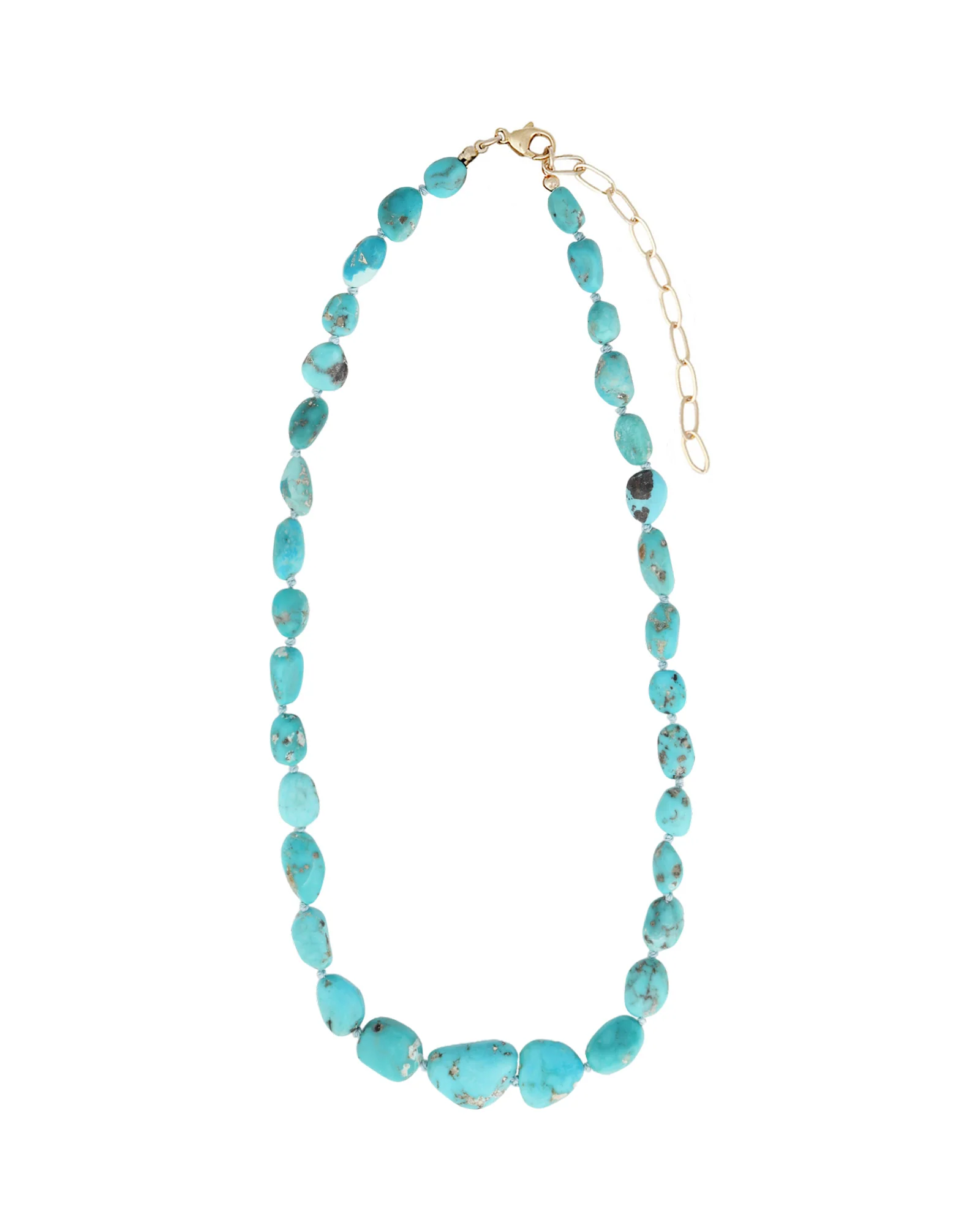 Turquoise Nugget Beaded Necklace - Image 3