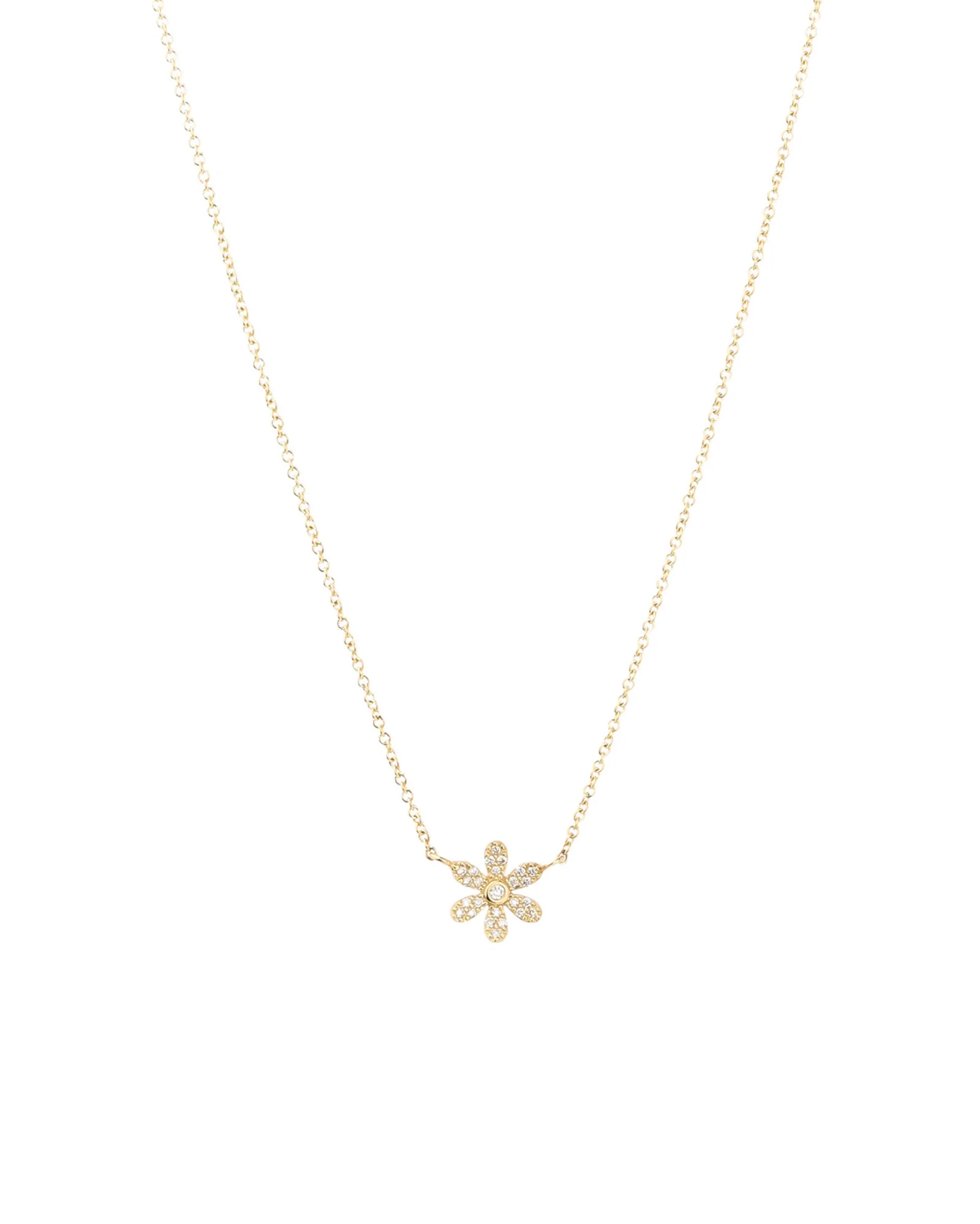 6 Petal Pavé Necklace