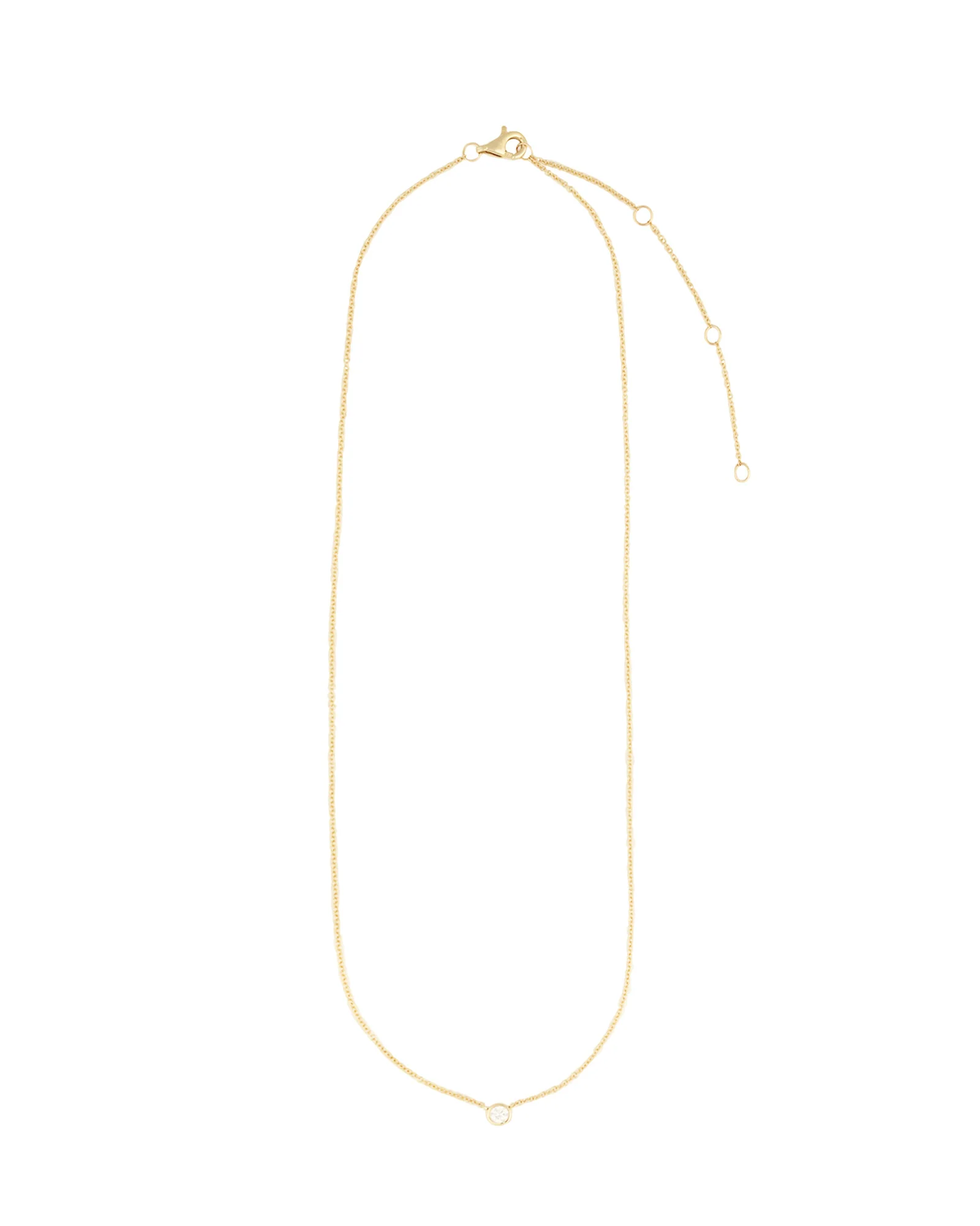 Bezel Diamond Floating Necklace - Image 3