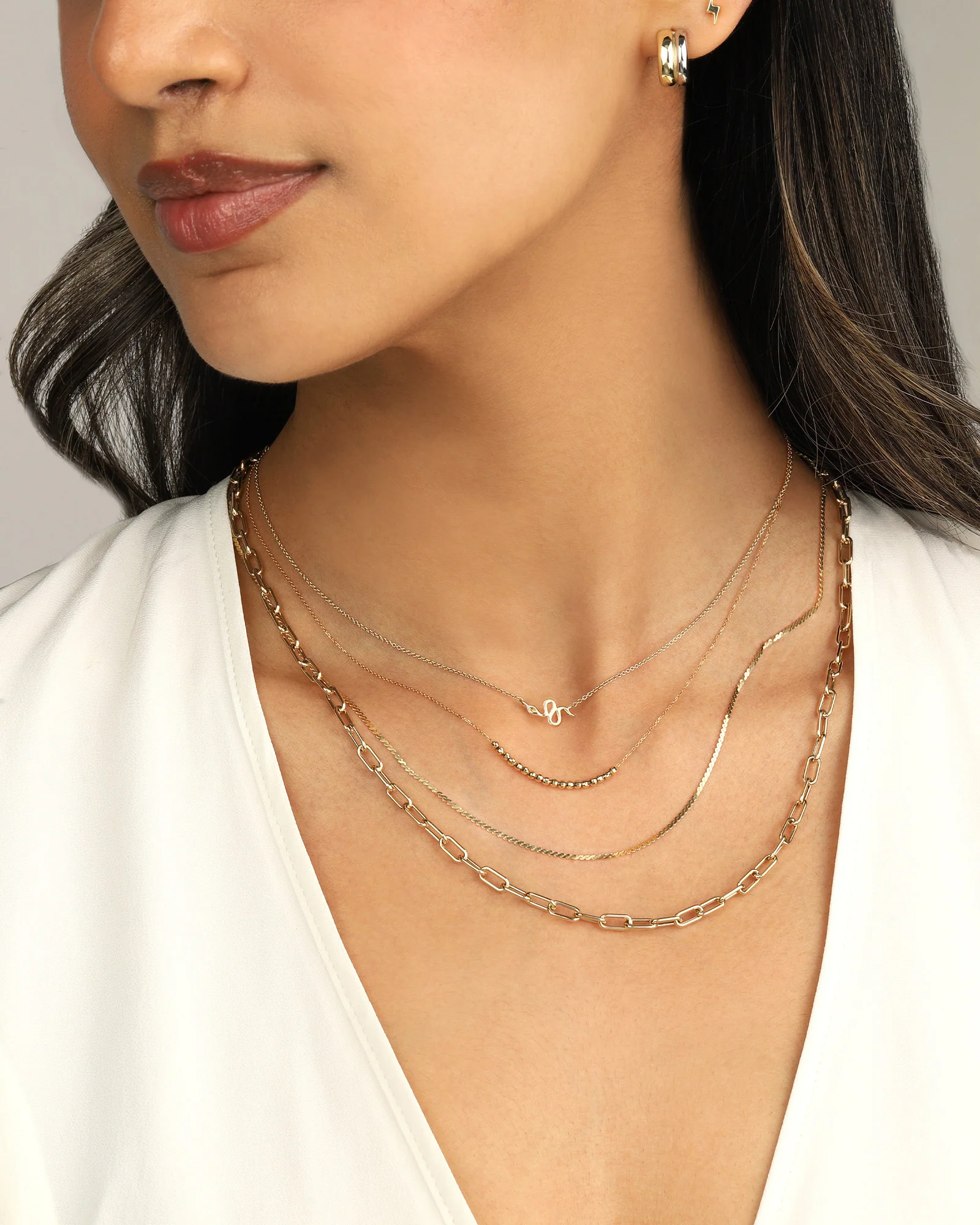 Floating Faceted Beaded Necklace - Image 3