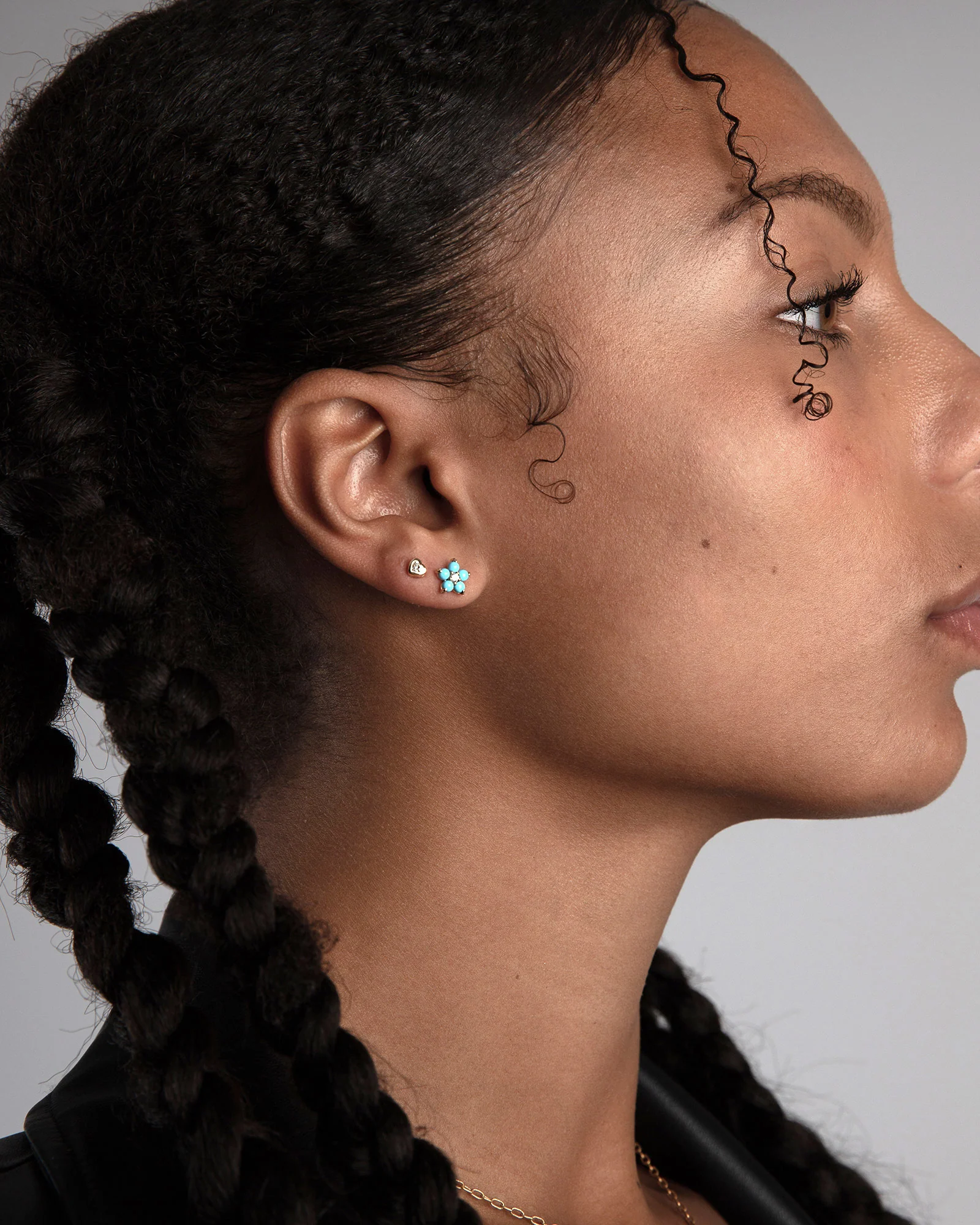 Heart Diamond Studs - Image 2