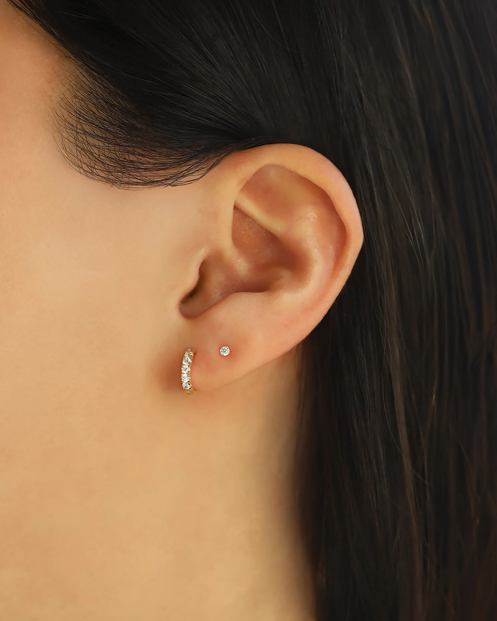 Round CZ Single Stud | 2mm - Image 2