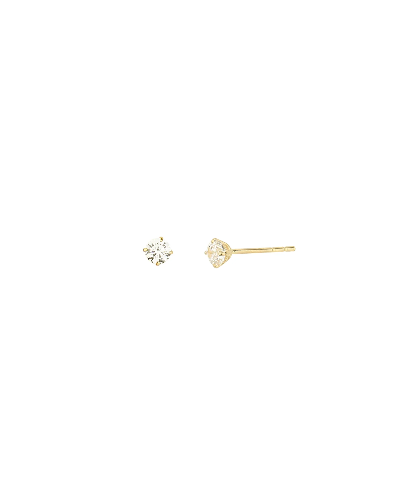 Round CZ 3mm Studs