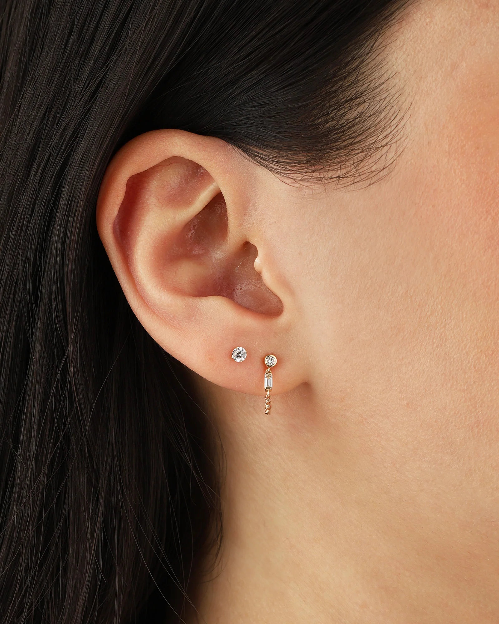 Round CZ 3mm Studs - Image 2