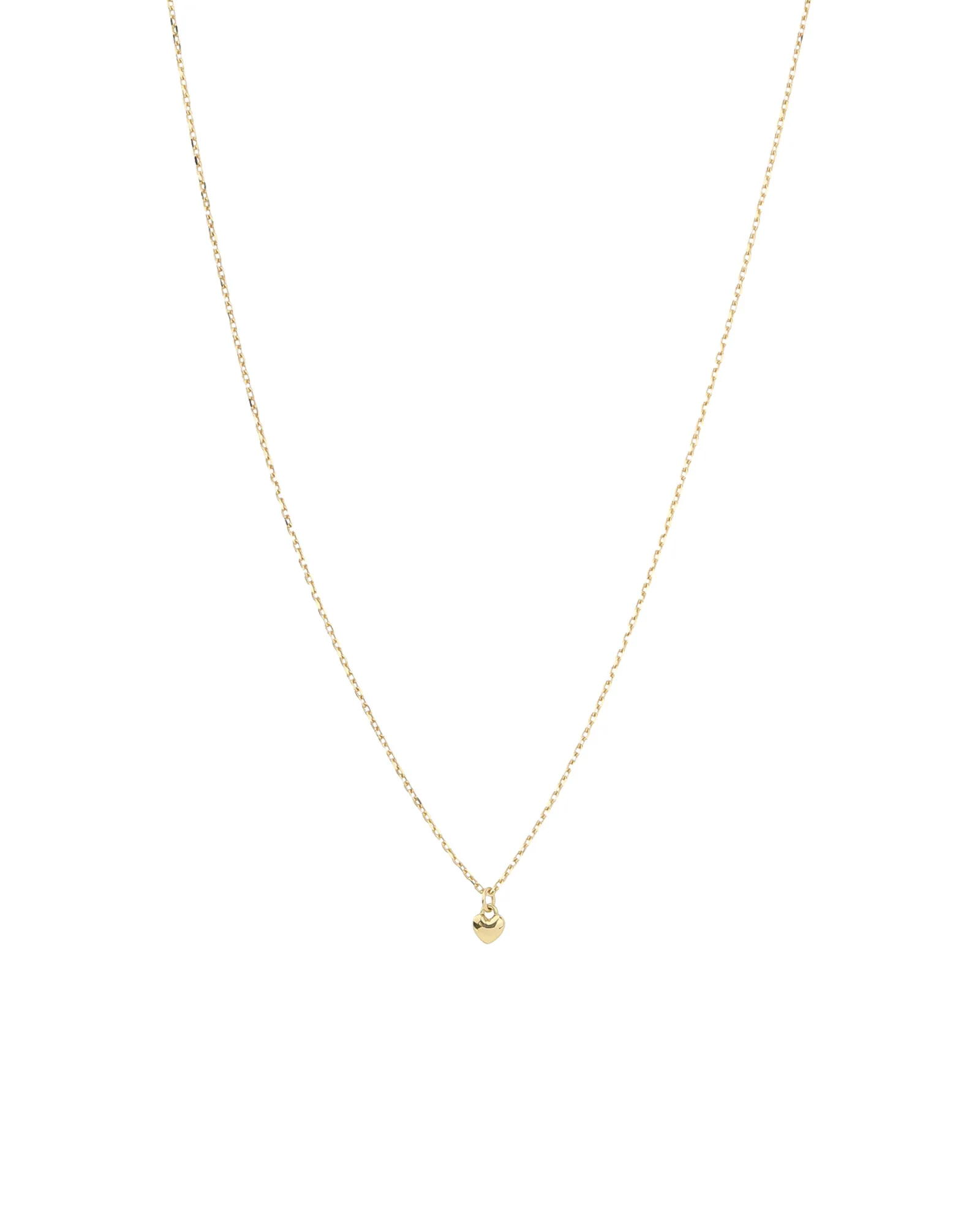 Tiny Heart Diamond Cut Cable Necklace