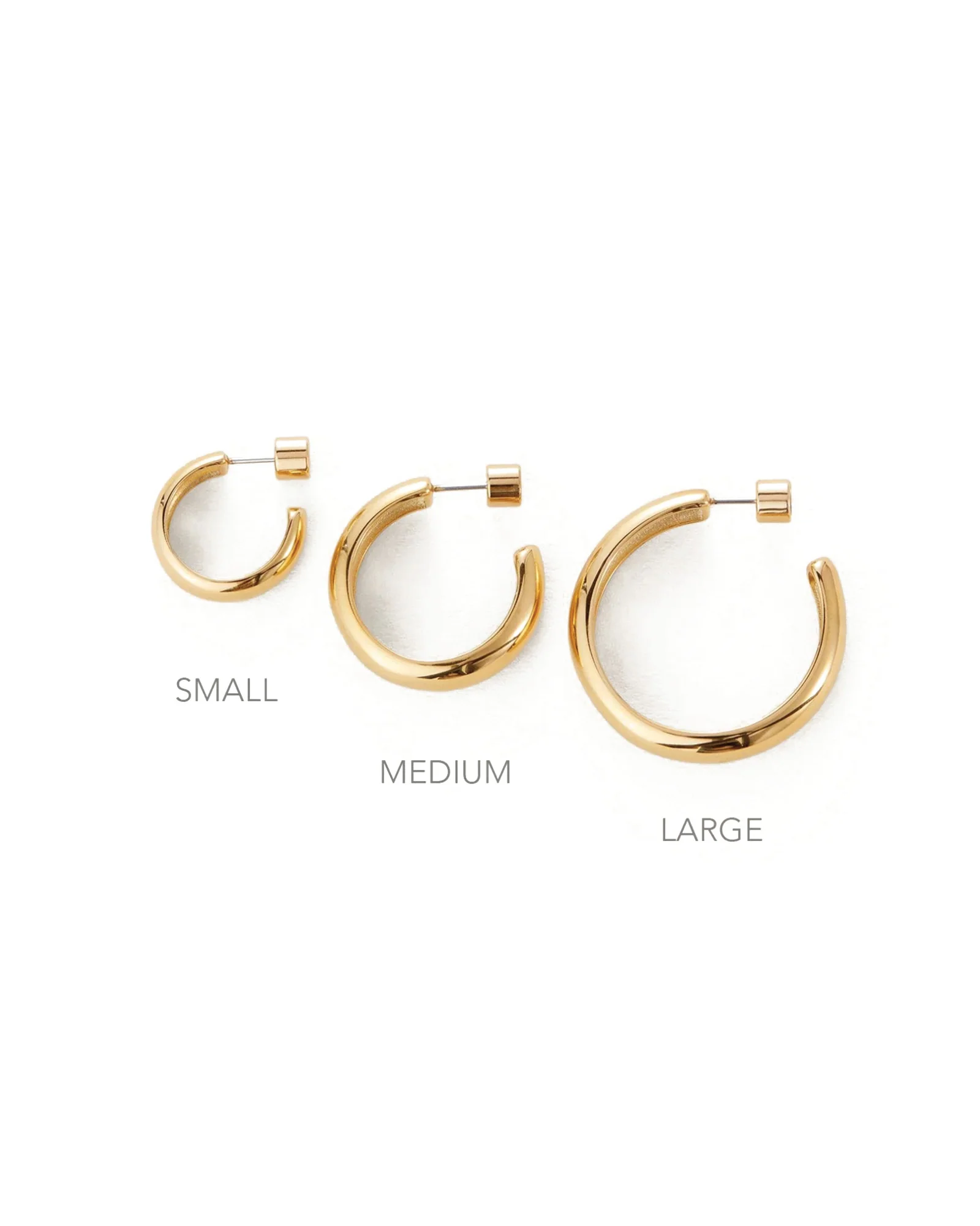 Staple Hoop Earrings - Medium - Image 3