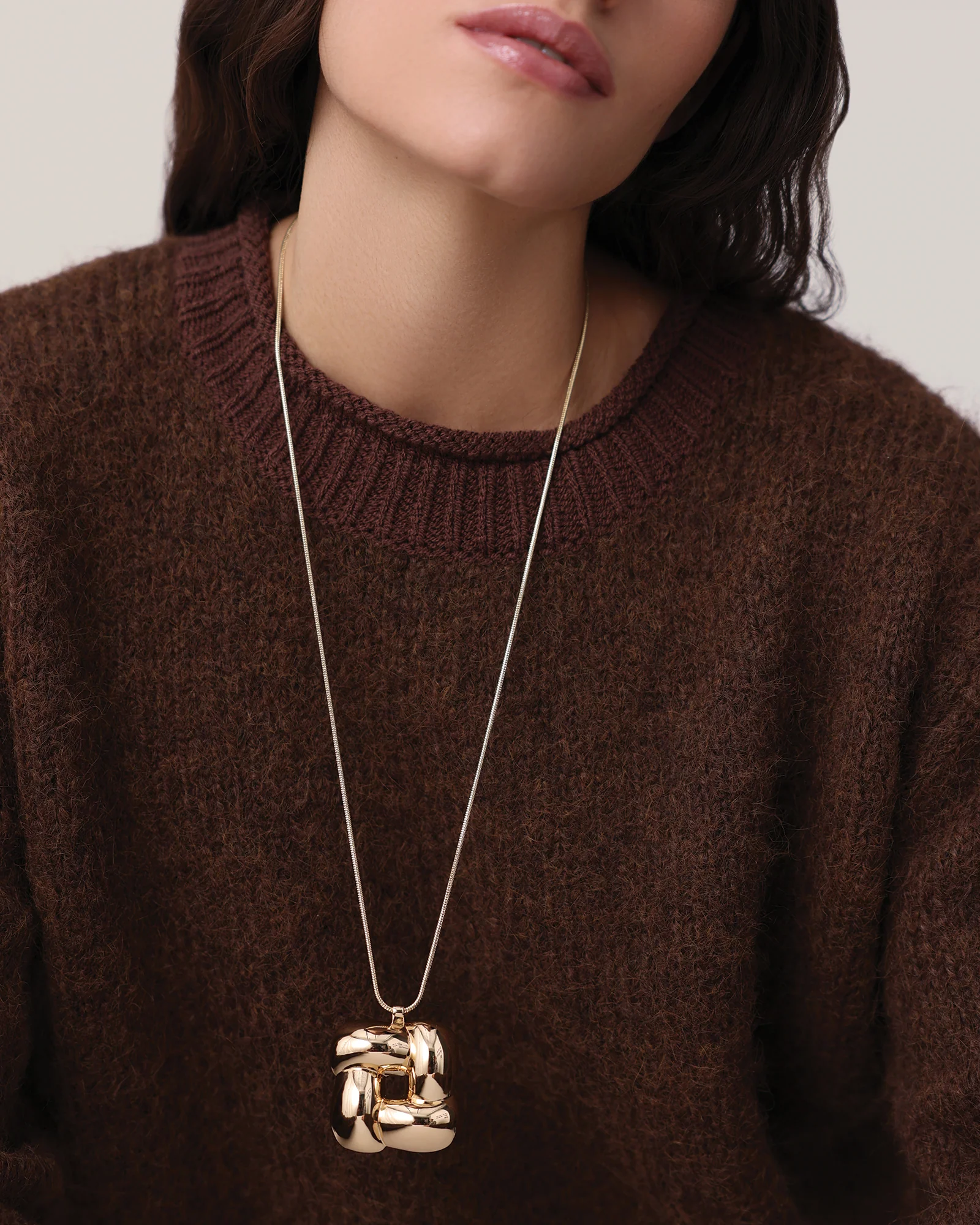 Woven Square Pendant Necklace - Image 5