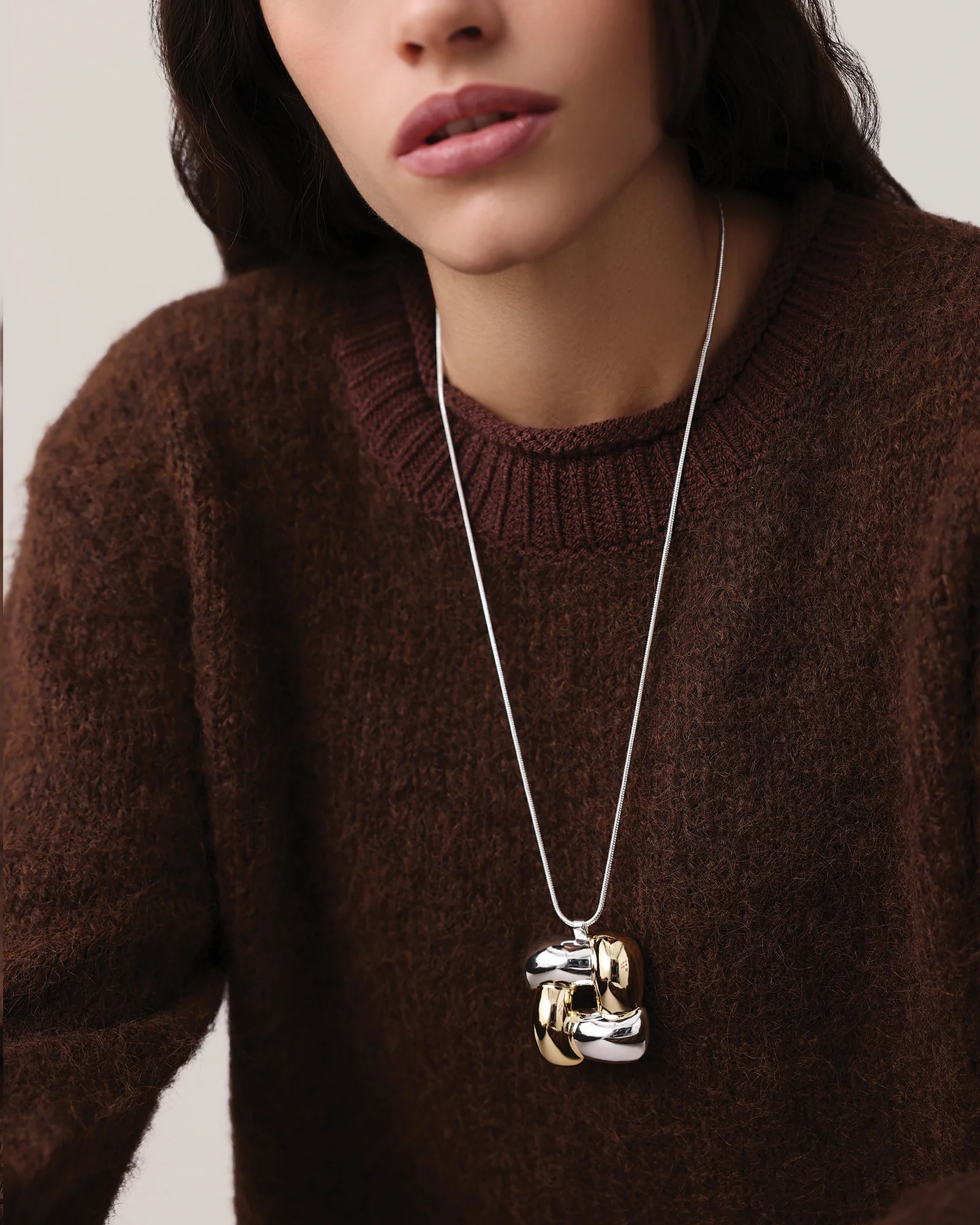 Woven Square Pendant Necklace - Image 6