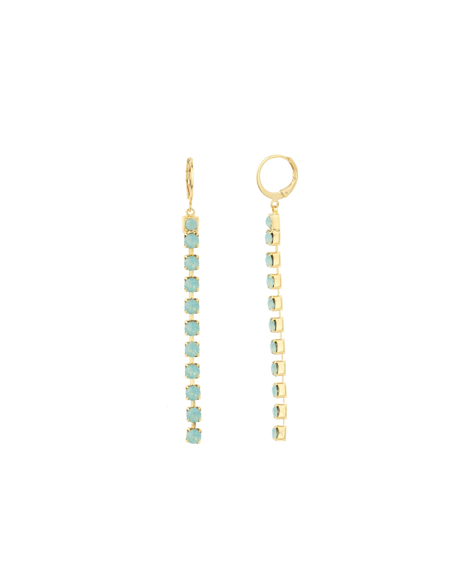 Long Medium Crystal Drop Hooks