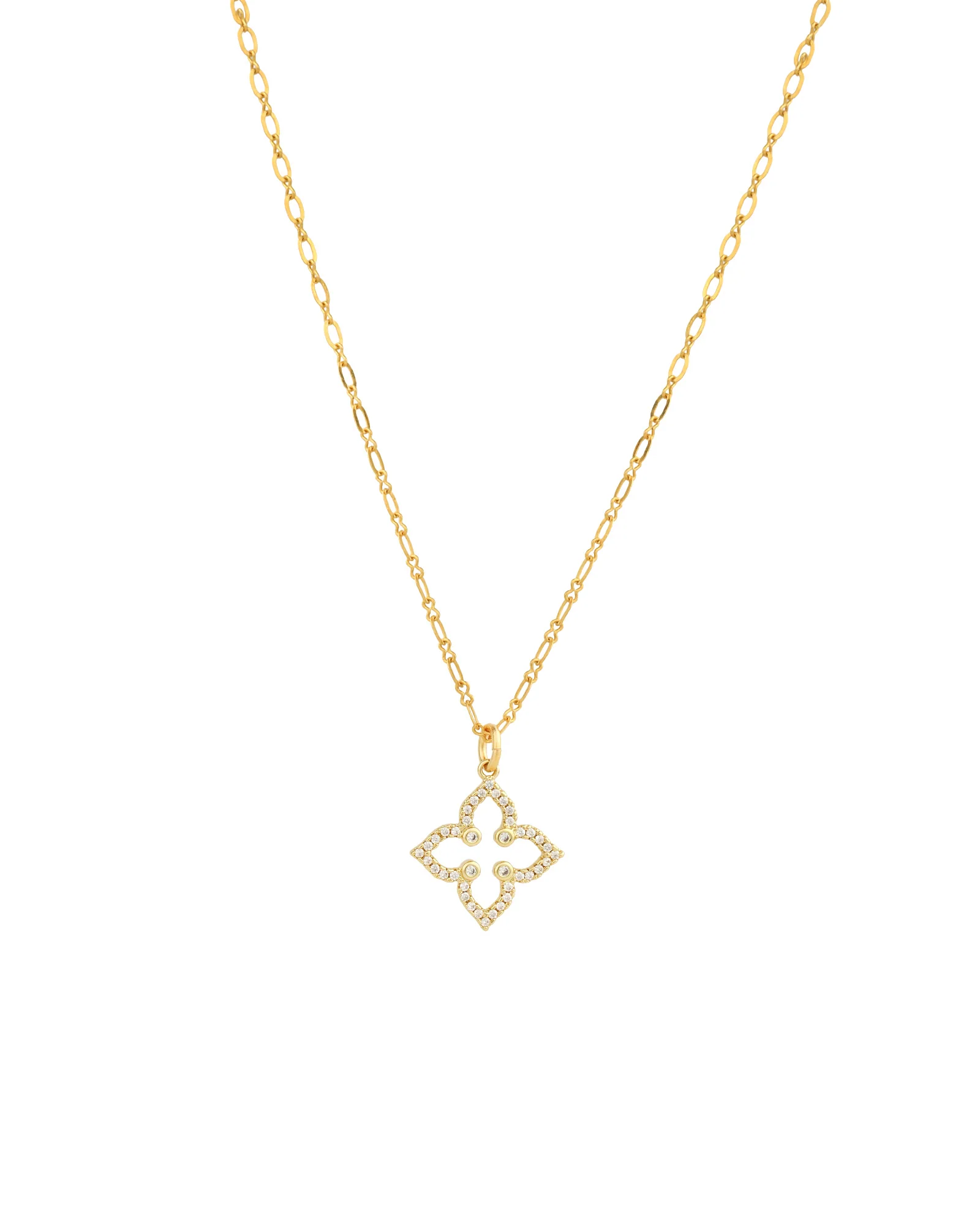 Pointed Clover Cut Out Necklace