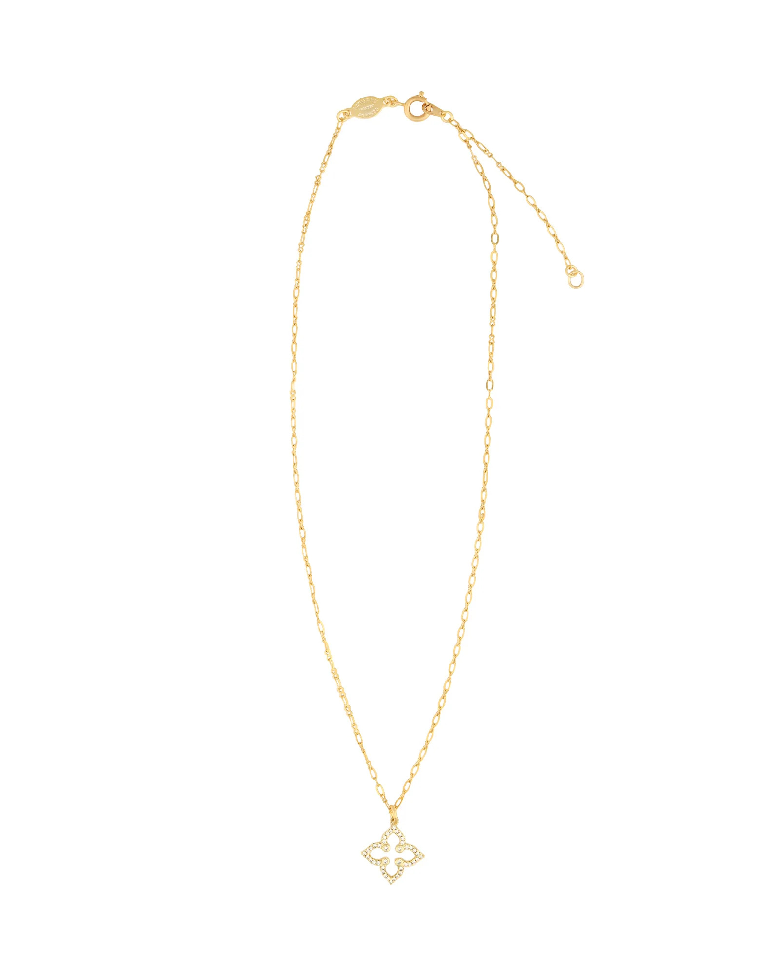 Pointed Clover Cut Out Necklace - Image 3