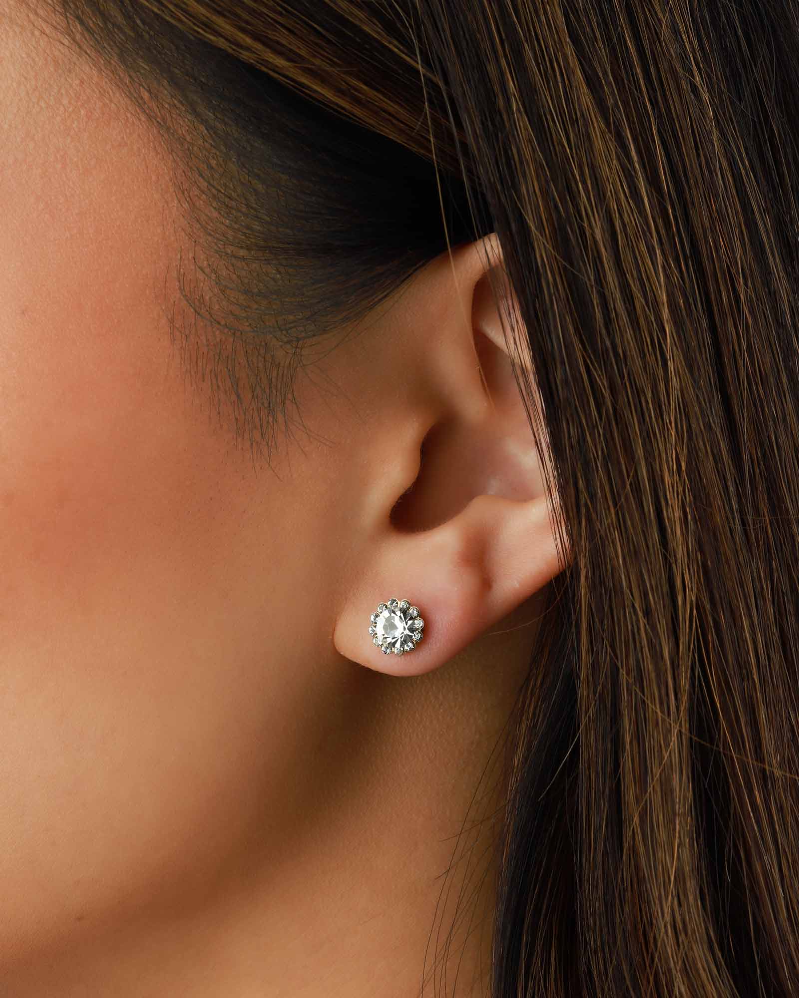 Round Halo Pavé Studs | 7mm - Image 2